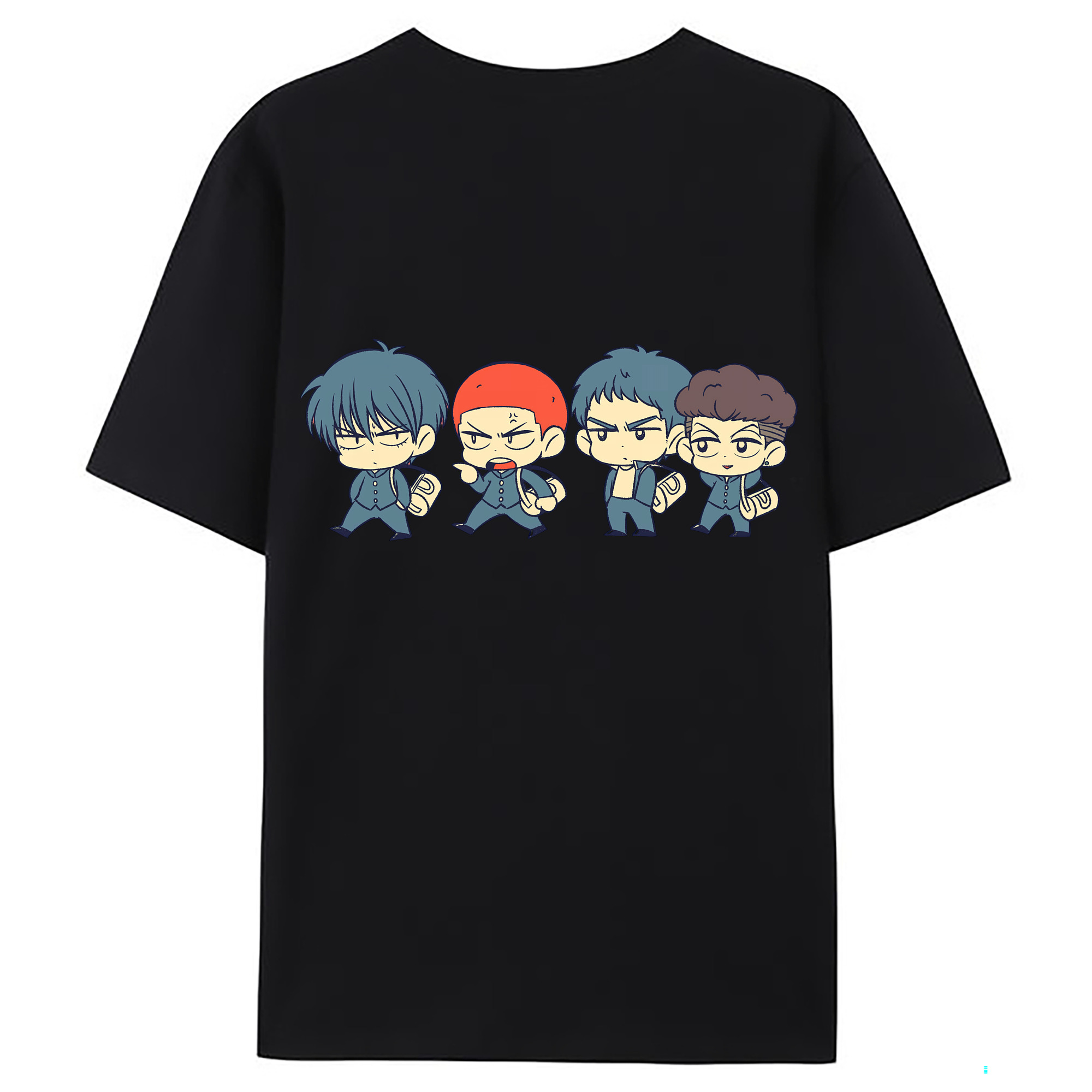 （画像用） SLAM DUNK／スラムダンク 綿100％ メンズ半袖Tシャツ（バックプリント） 通気性