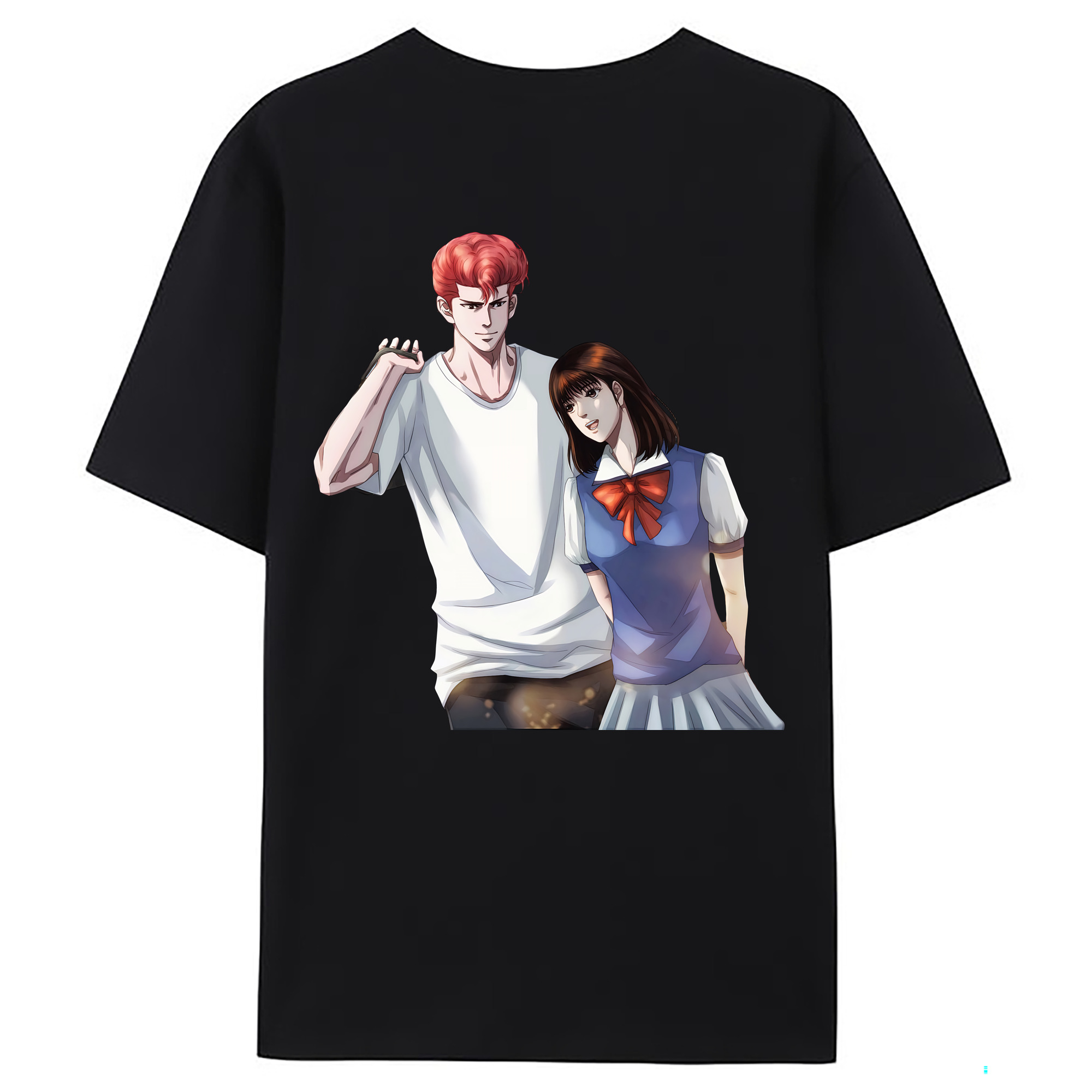 （画像用） SLAM DUNK／スラムダンク 綿100％ メンズ半袖Tシャツ（バックプリント） 通気性