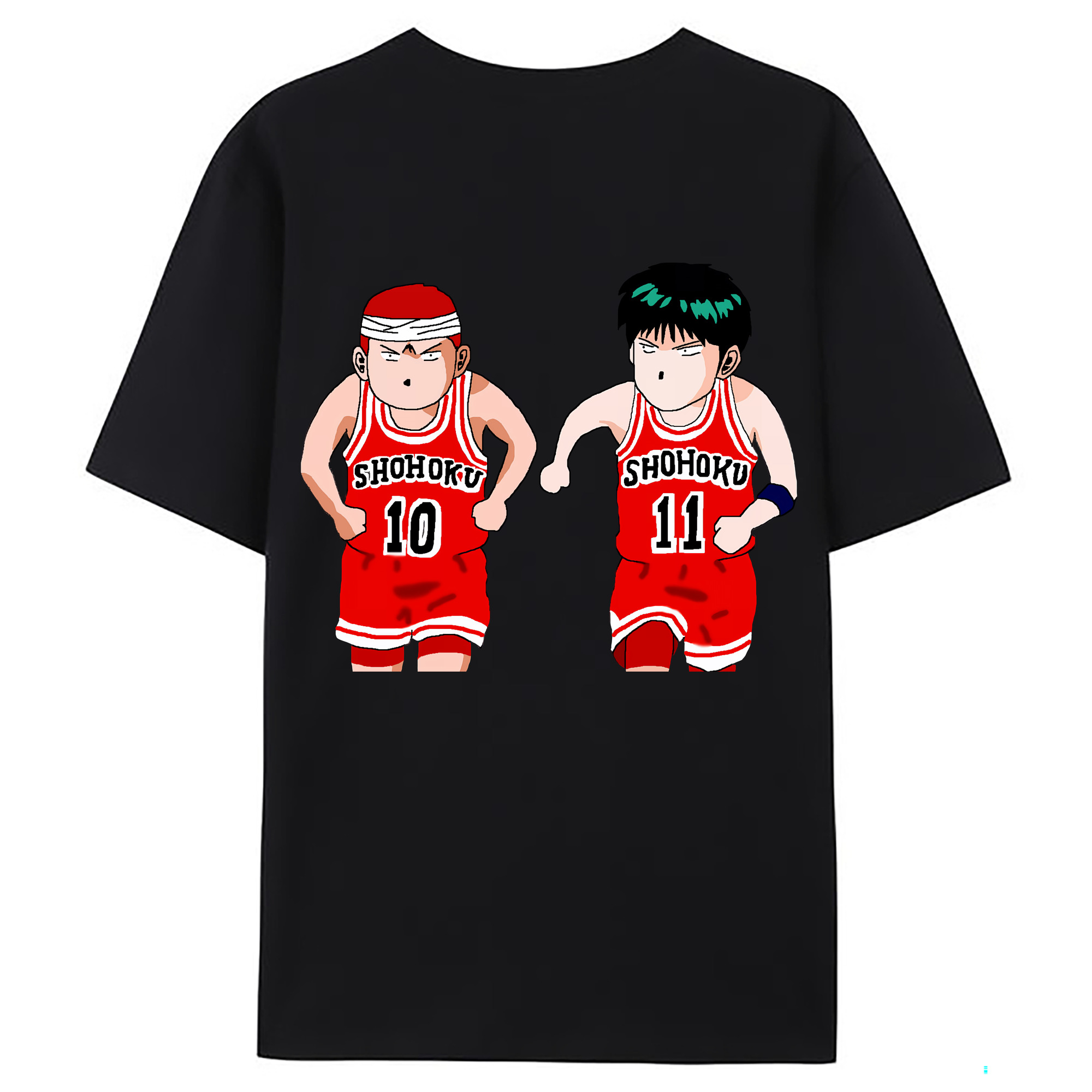 （画像用） SLAM DUNK／スラムダンク 綿100％ メンズ半袖Tシャツ（バックプリント） 通気性