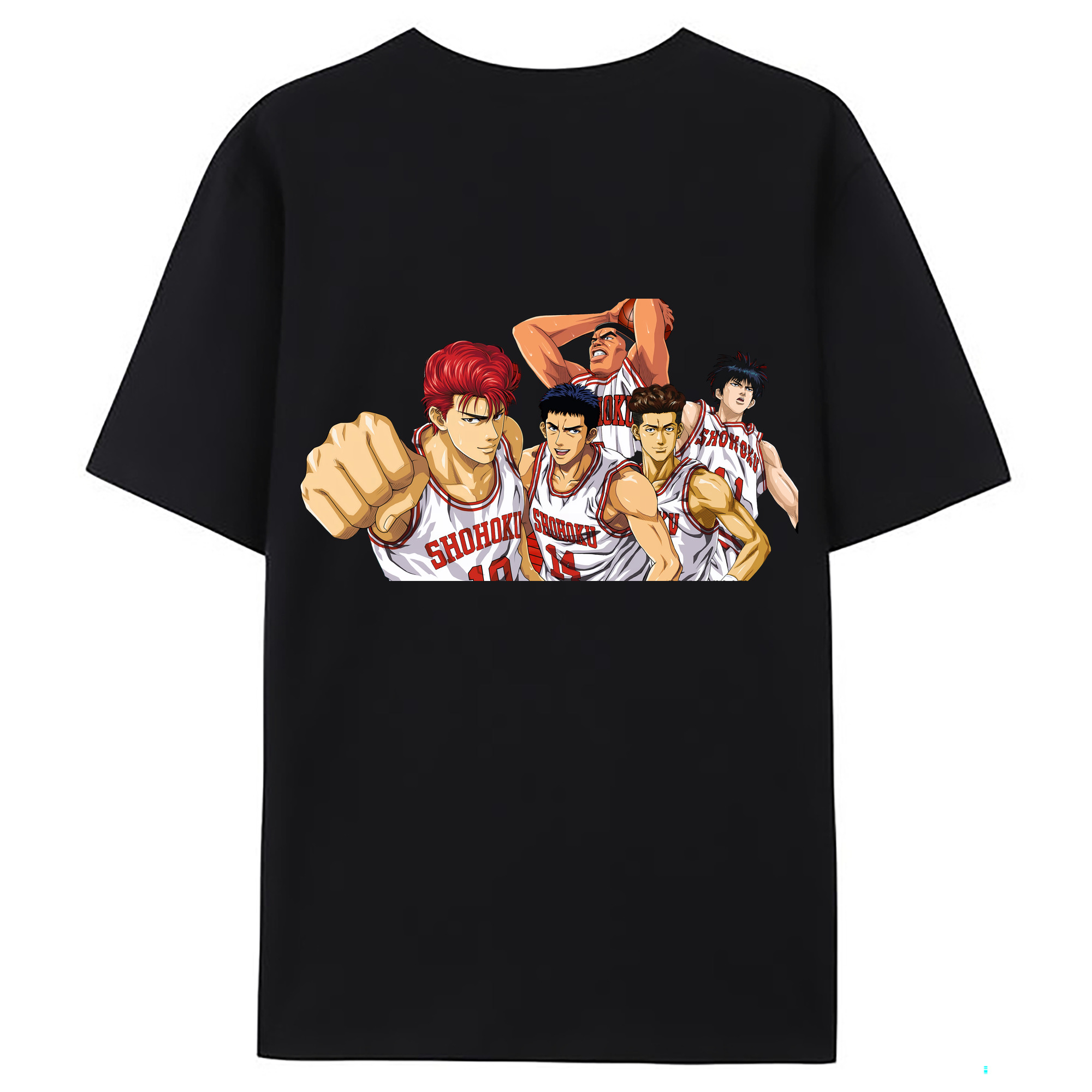 （画像用） SLAM DUNK／スラムダンク 綿100％ メンズ半袖Tシャツ（バックプリント） 通気性