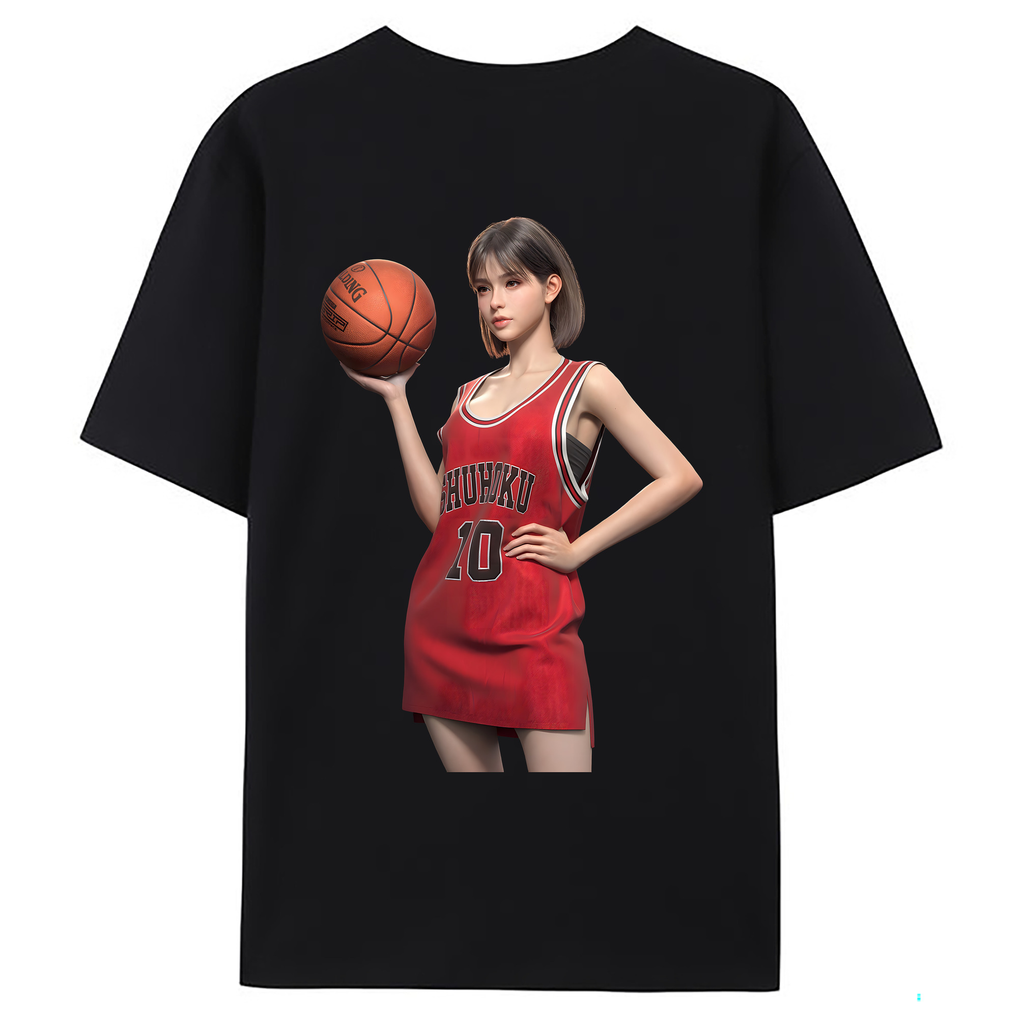 （画像用） SLAM DUNK／スラムダンク 綿100％ メンズ半袖Tシャツ（バックプリント） 通気性