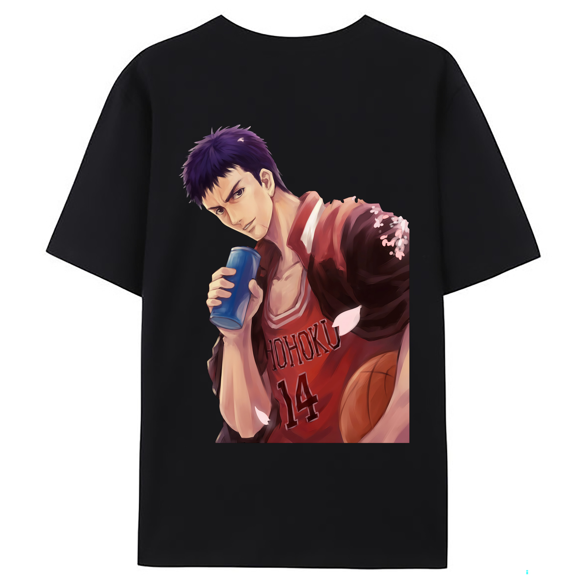 （画像用） SLAM DUNK／スラムダンク 綿100％ メンズ半袖Tシャツ（バックプリント） 通気性