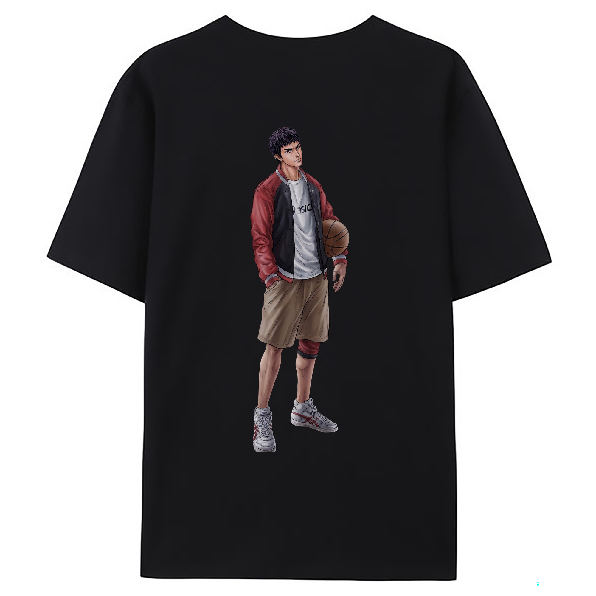 （画像用） SLAM DUNK／スラムダンク 綿100％ メンズ半袖Tシャツ（バックプリント） 通気性