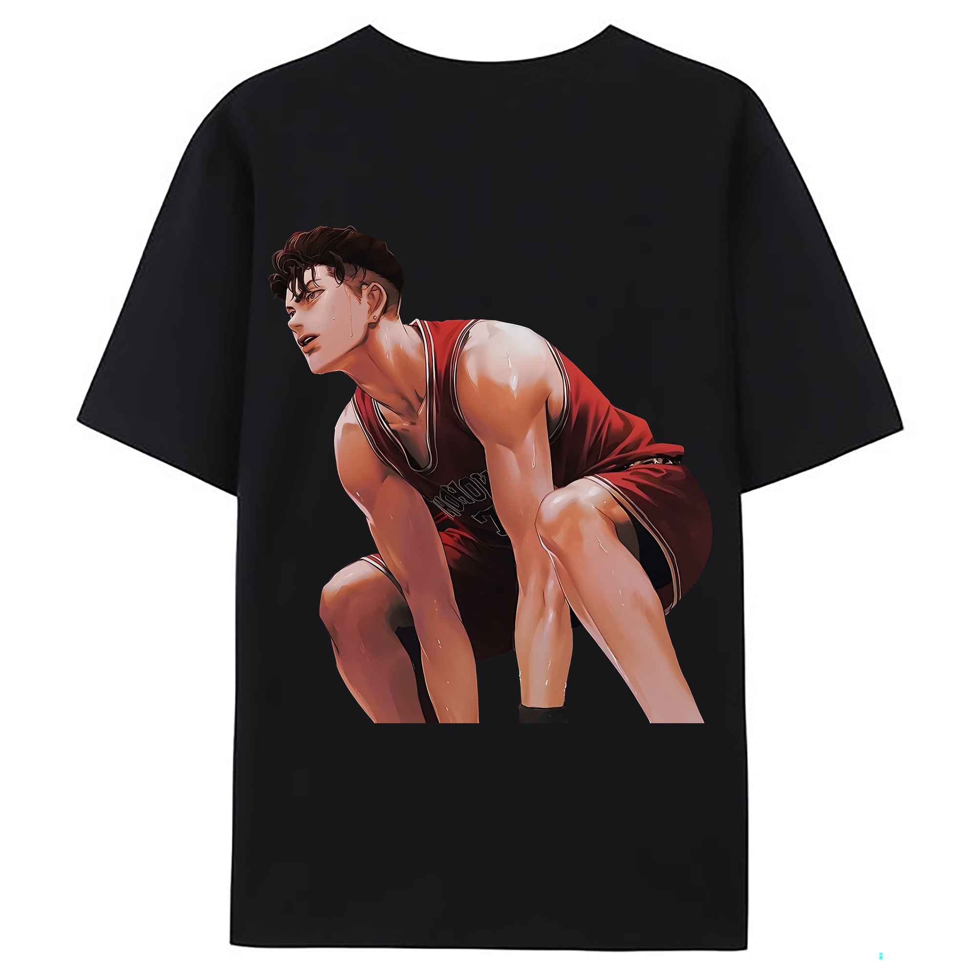 （画像用） SLAM DUNK／スラムダンク 綿100％ メンズ半袖Tシャツ（バックプリント） 通気性
