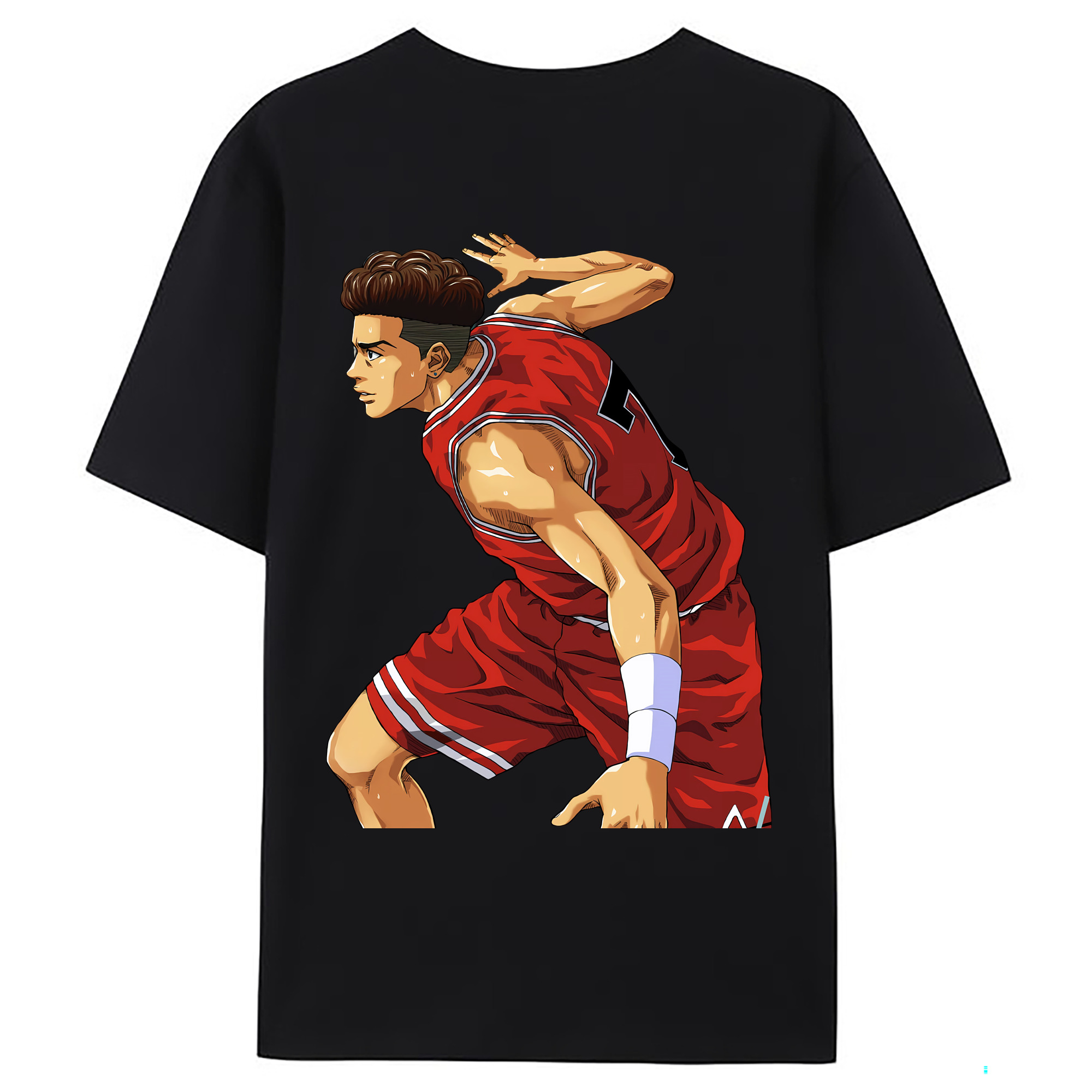 （画像用） SLAM DUNK／スラムダンク 綿100％ メンズ半袖Tシャツ（バックプリント） 通気性