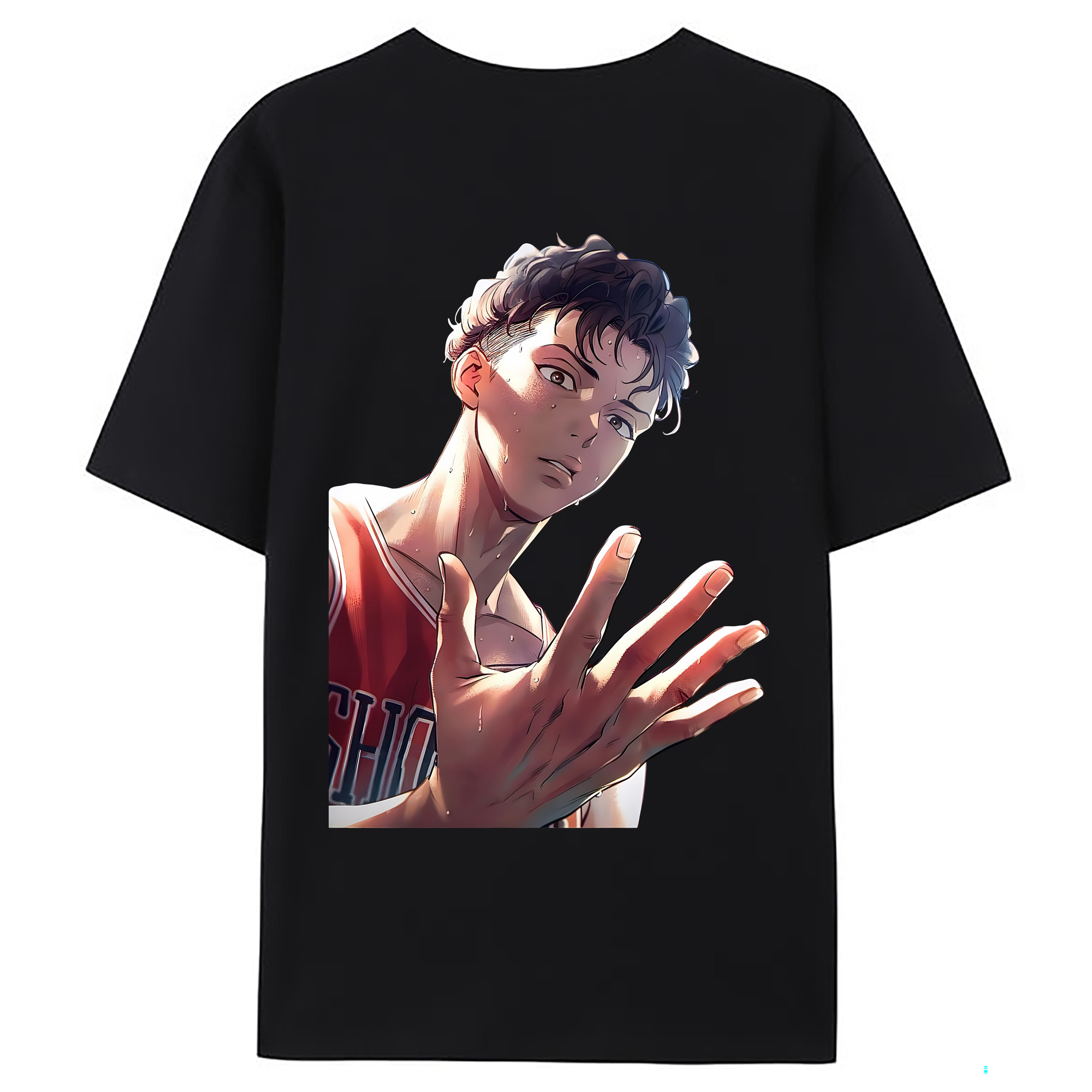 （画像用） SLAM DUNK／スラムダンク 綿100％ メンズ半袖Tシャツ（バックプリント） 通気性