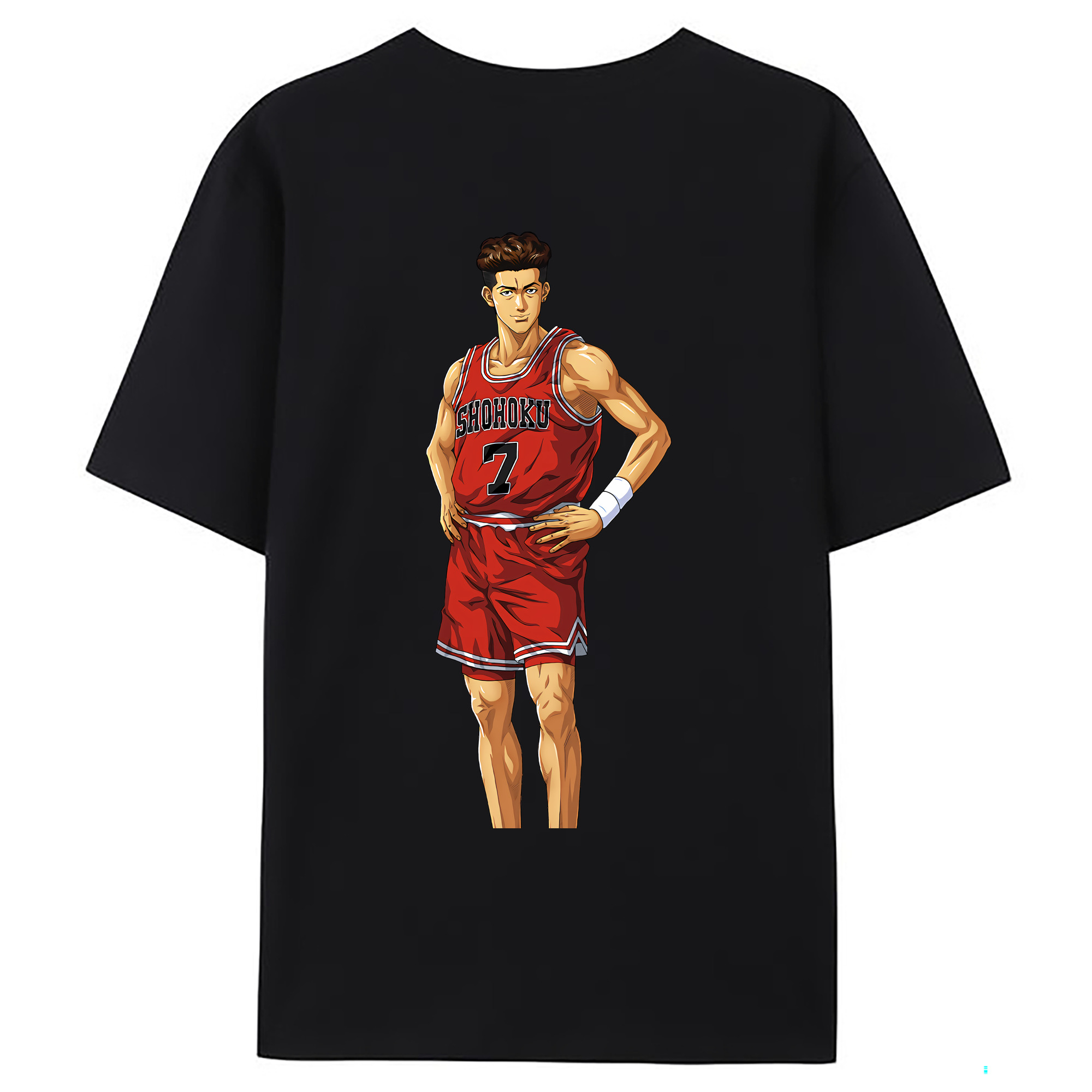 （画像用） SLAM DUNK／スラムダンク 綿100％ メンズ半袖Tシャツ（バックプリント） 通気性