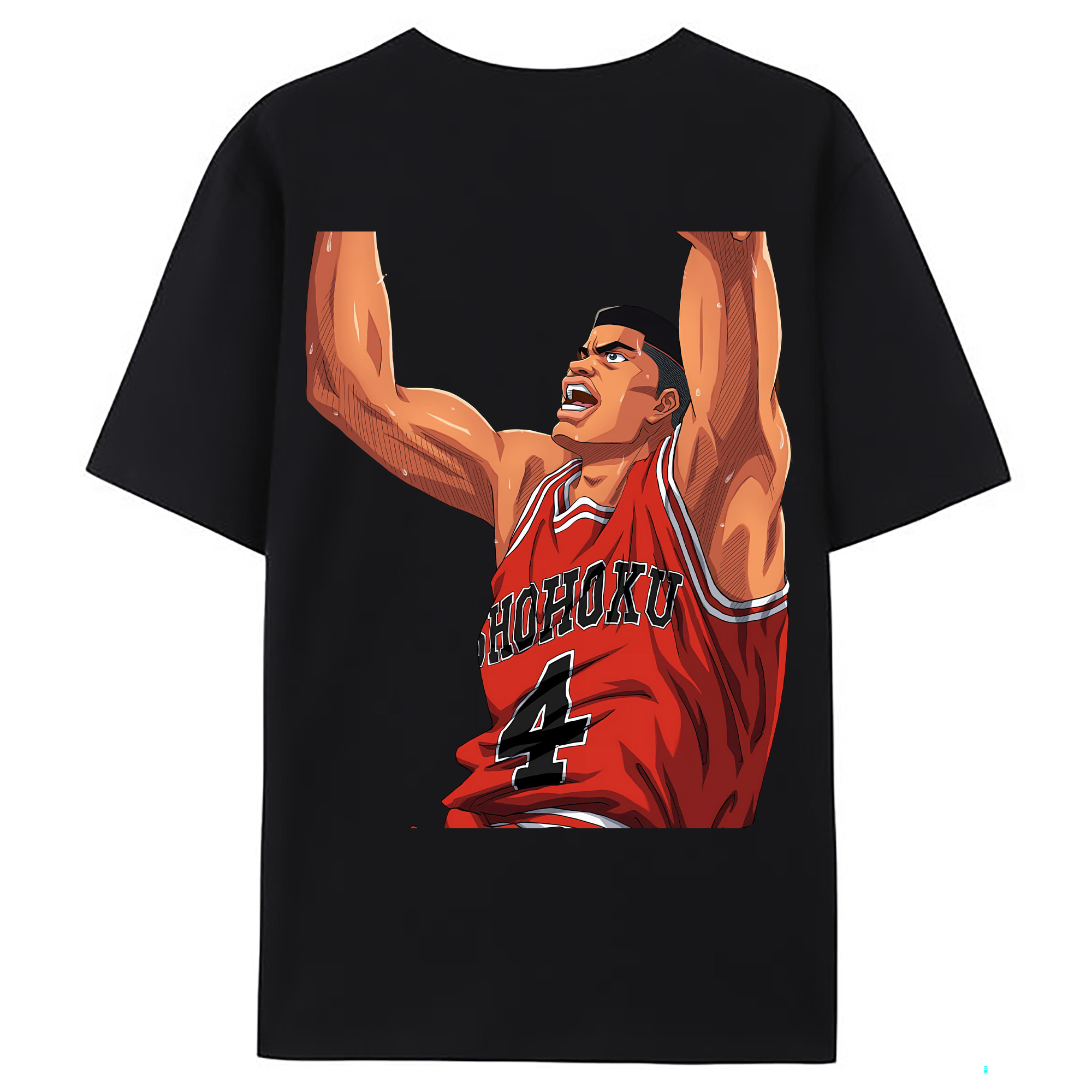 （画像用） SLAM DUNK／スラムダンク 綿100％ メンズ半袖Tシャツ（バックプリント） 通気性