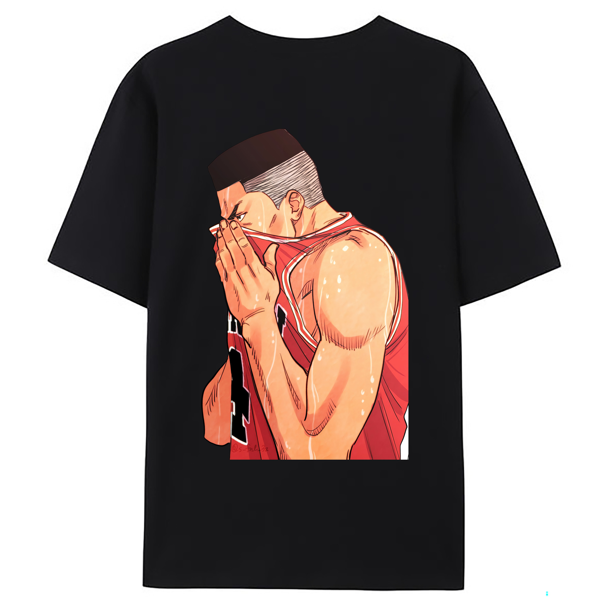 （画像用） SLAM DUNK／スラムダンク 綿100％ メンズ半袖Tシャツ（バックプリント） 通気性