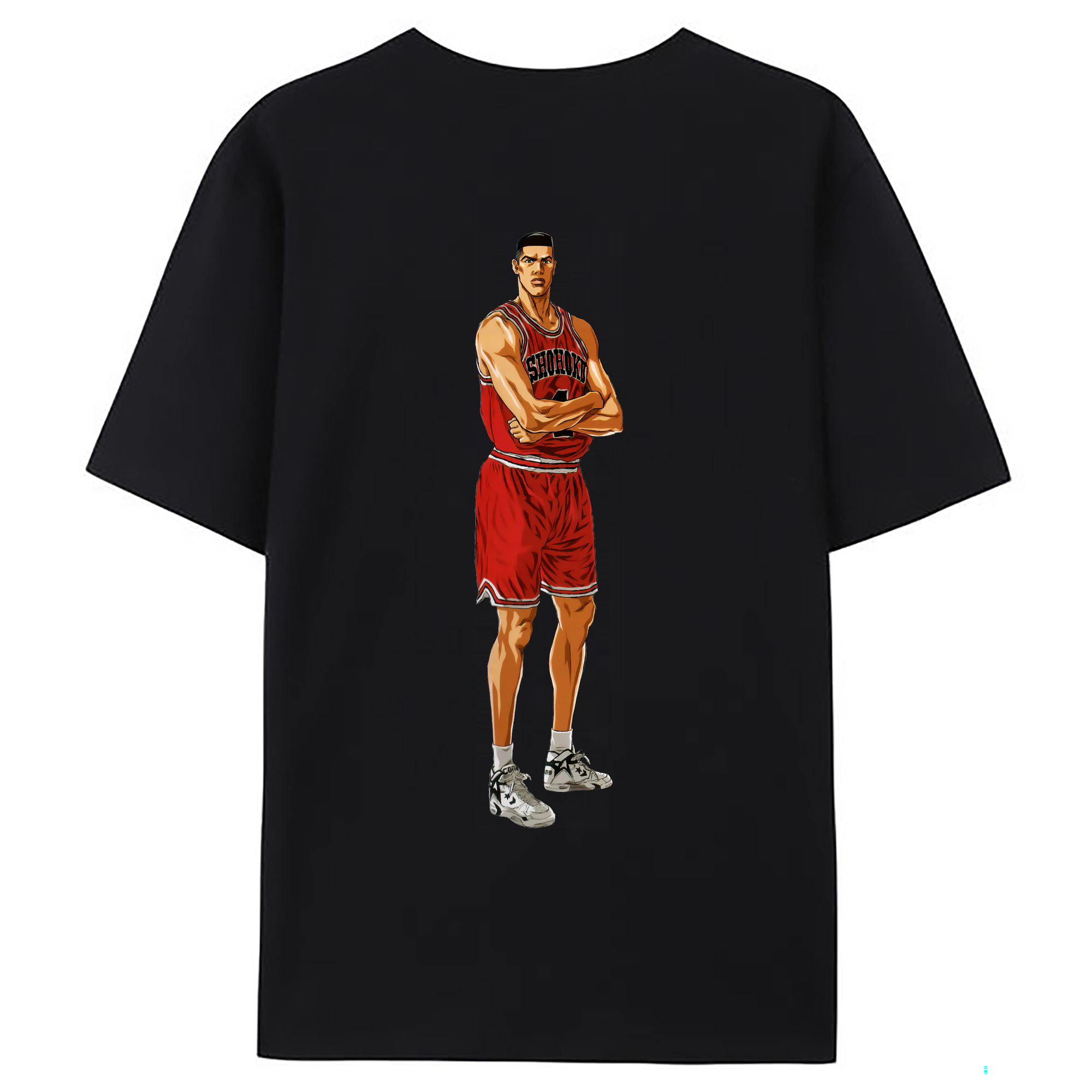 （画像用） SLAM DUNK／スラムダンク 綿100％ メンズ半袖Tシャツ（バックプリント） 通気性