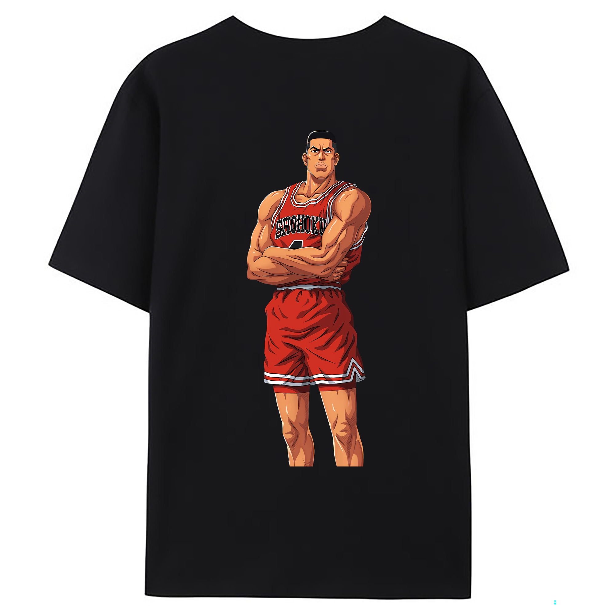 （画像用） SLAM DUNK／スラムダンク 綿100％ メンズ半袖Tシャツ（バックプリント） 通気性