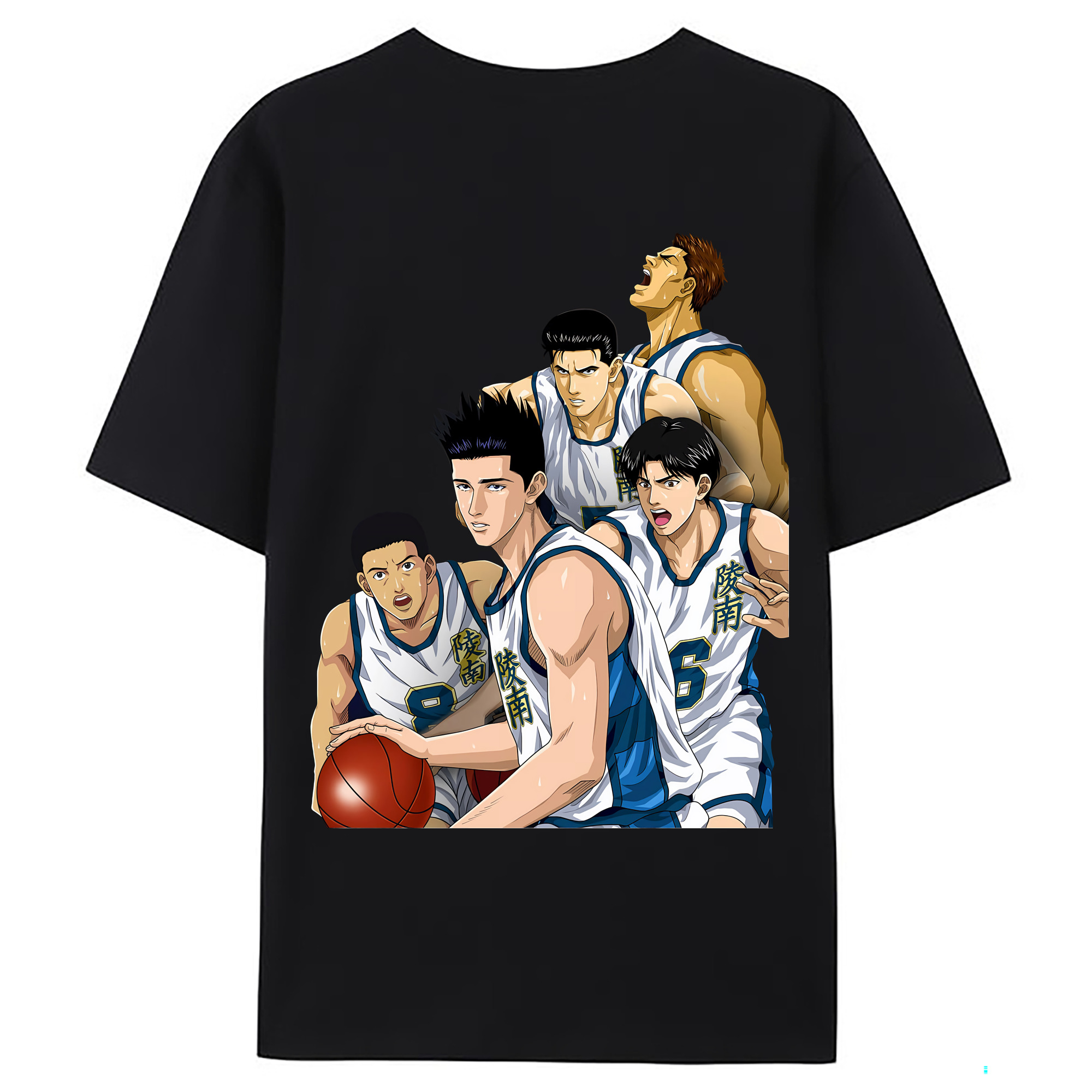 （画像用） SLAM DUNK／スラムダンク 綿100％ メンズ半袖Tシャツ（バックプリント） 通気性