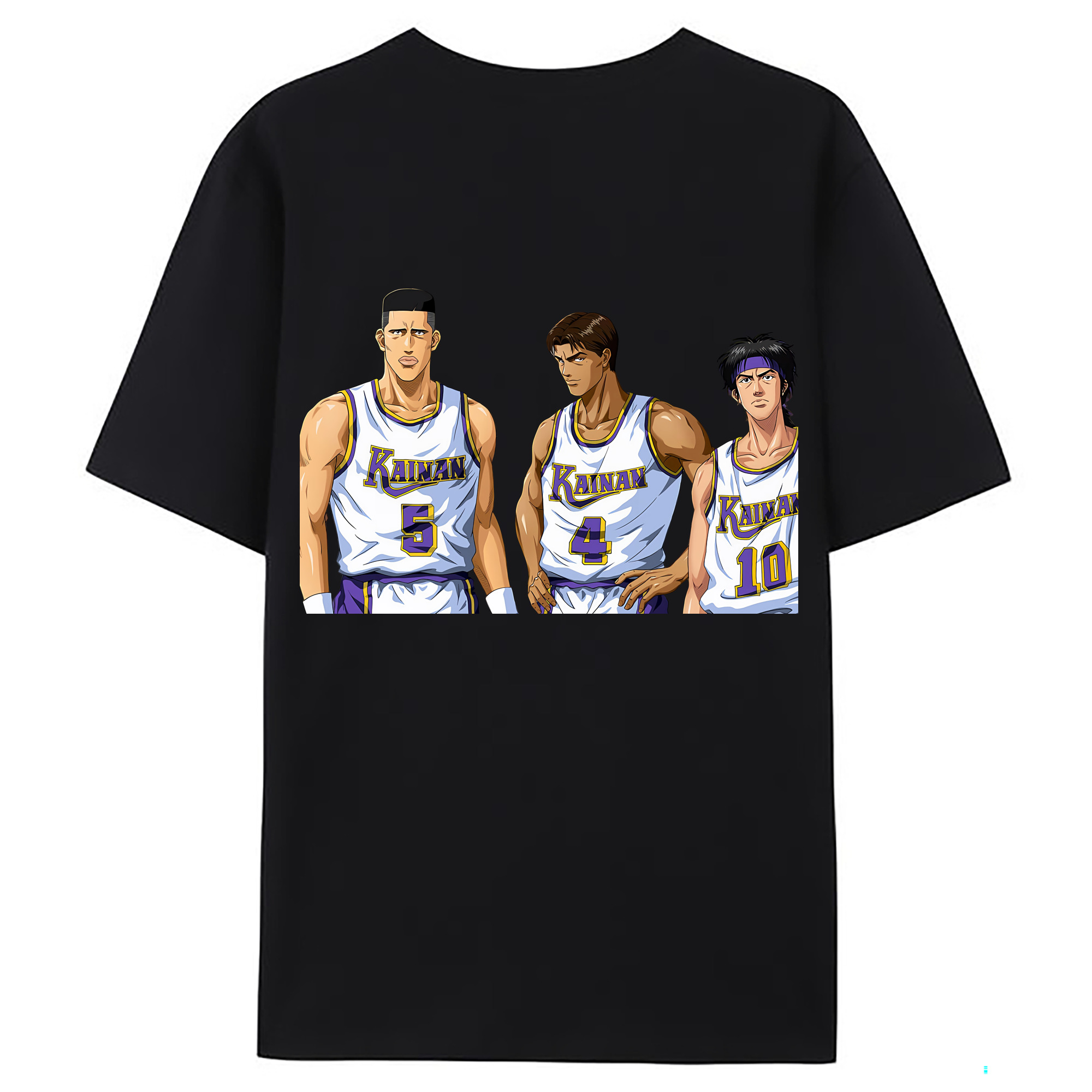 （画像用） SLAM DUNK／スラムダンク 綿100％ メンズ半袖Tシャツ（バックプリント） 通気性