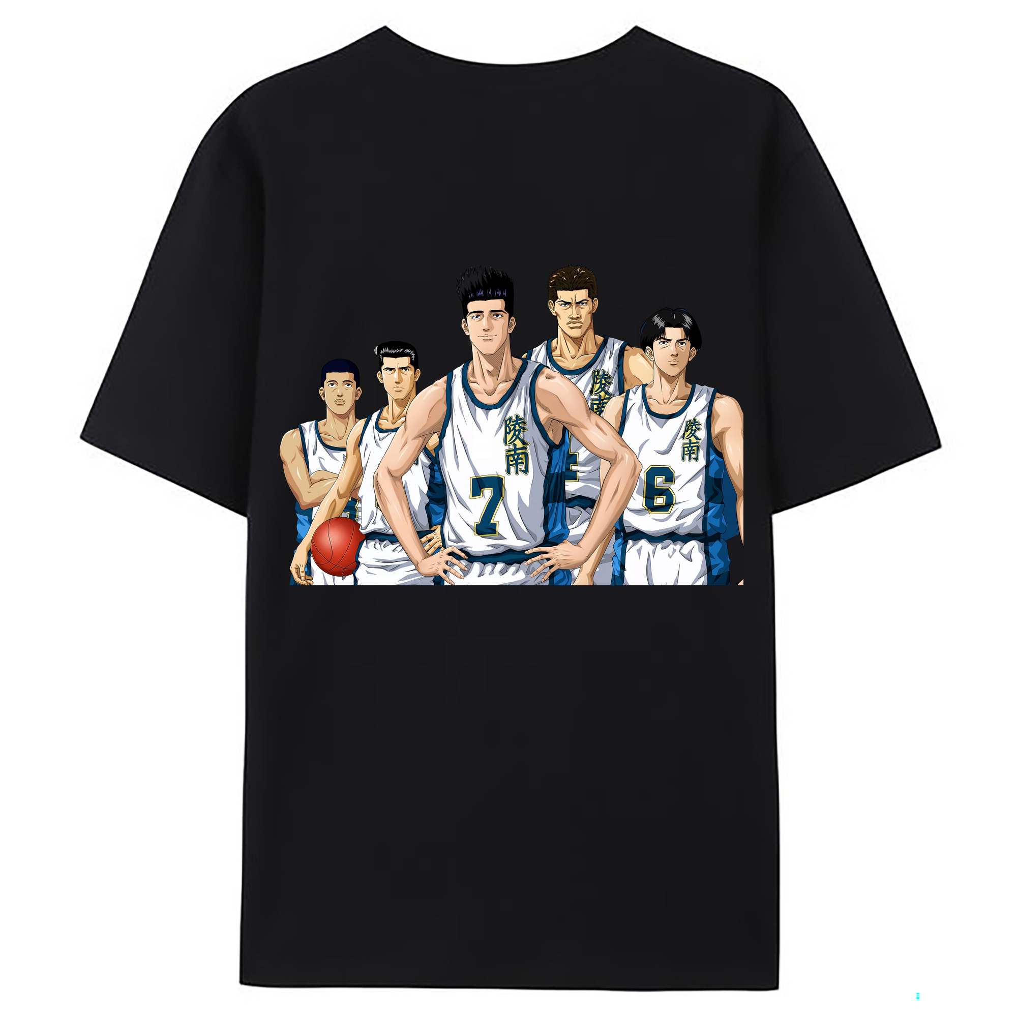 （画像用） SLAM DUNK／スラムダンク 綿100％ メンズ半袖Tシャツ（バックプリント） 通気性