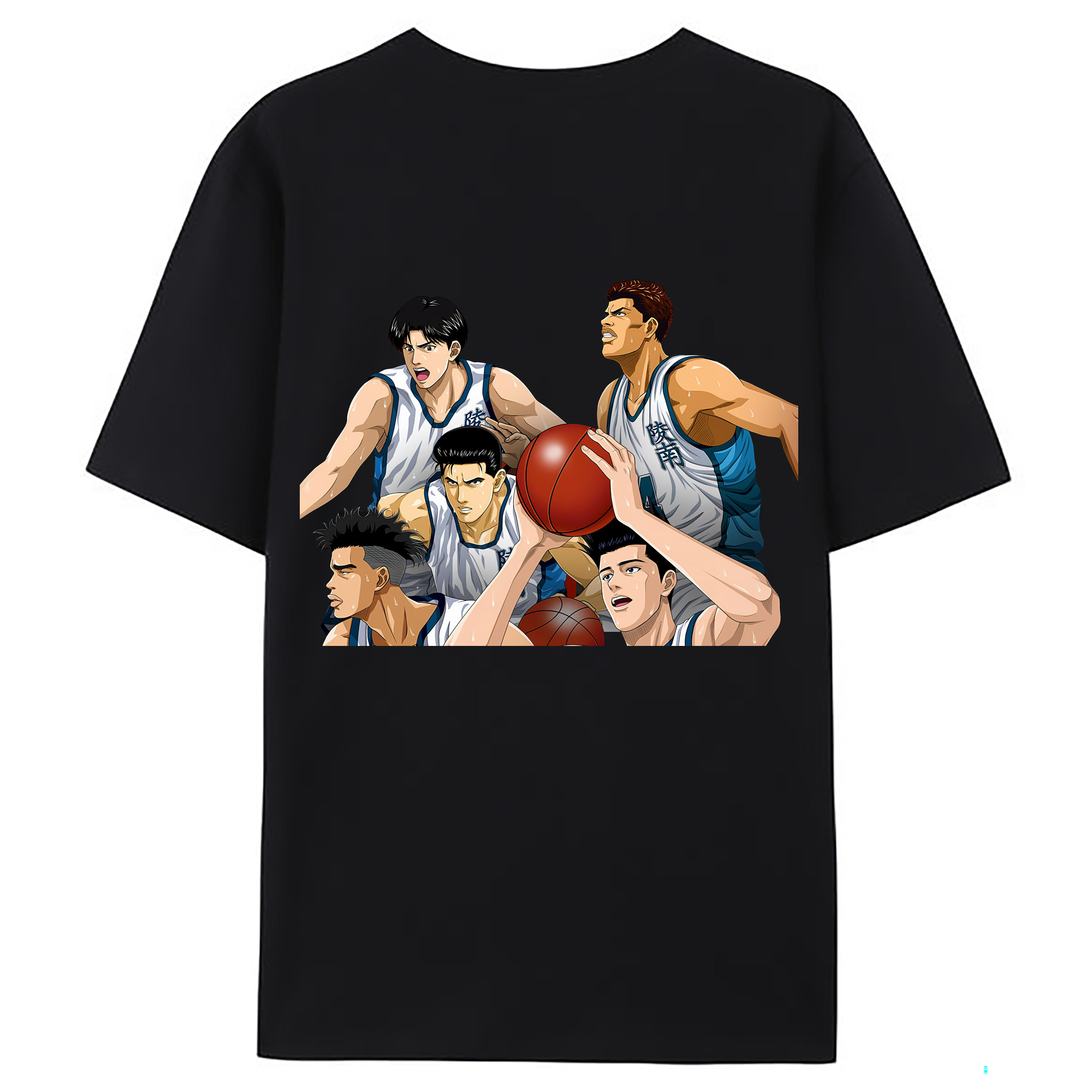 （画像用） SLAM DUNK／スラムダンク 綿100％ メンズ半袖Tシャツ（バックプリント） 通気性