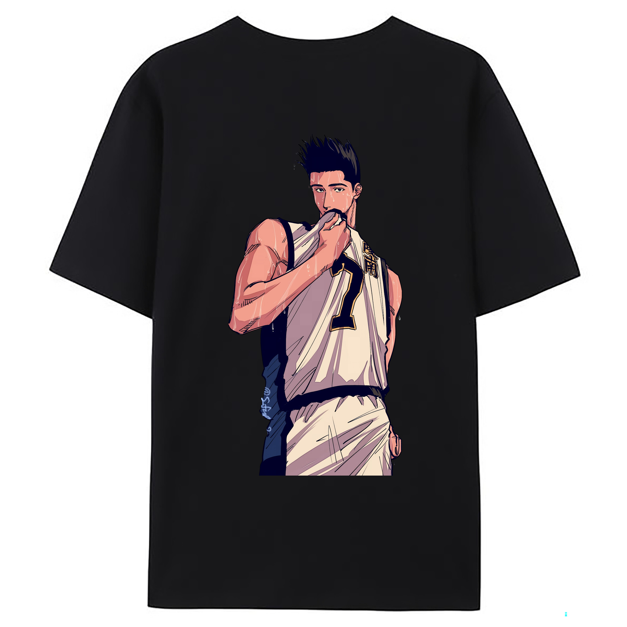 （画像用） SLAM DUNK／スラムダンク 綿100％ メンズ半袖Tシャツ（バックプリント） 通気性