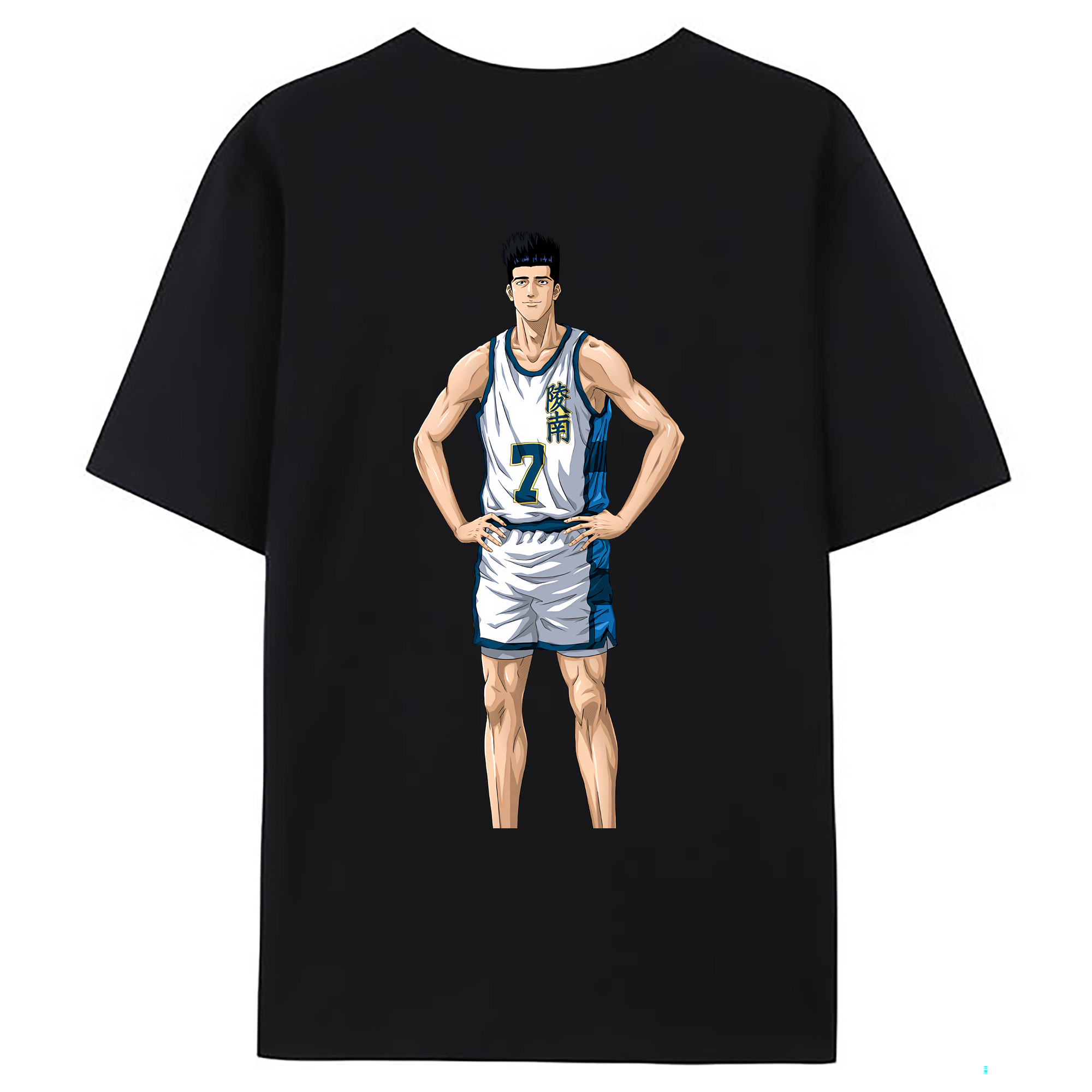 （画像用） SLAM DUNK／スラムダンク 綿100％ メンズ半袖Tシャツ（バックプリント） 通気性