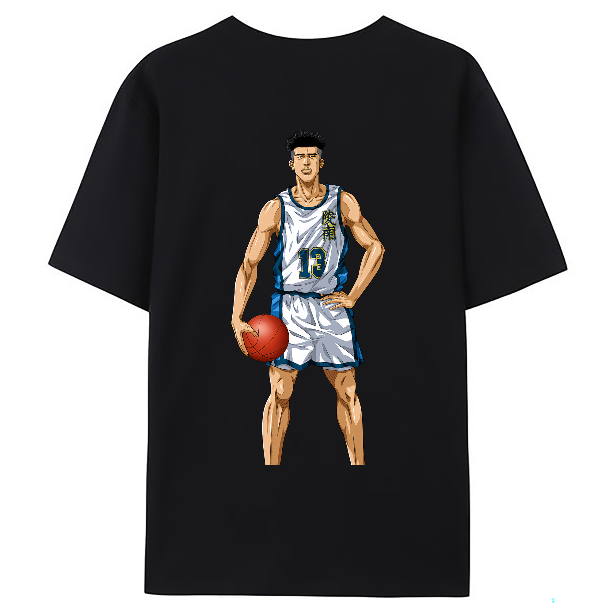 （画像用） SLAM DUNK／スラムダンク 綿100％ メンズ半袖Tシャツ（バックプリント） 通気性