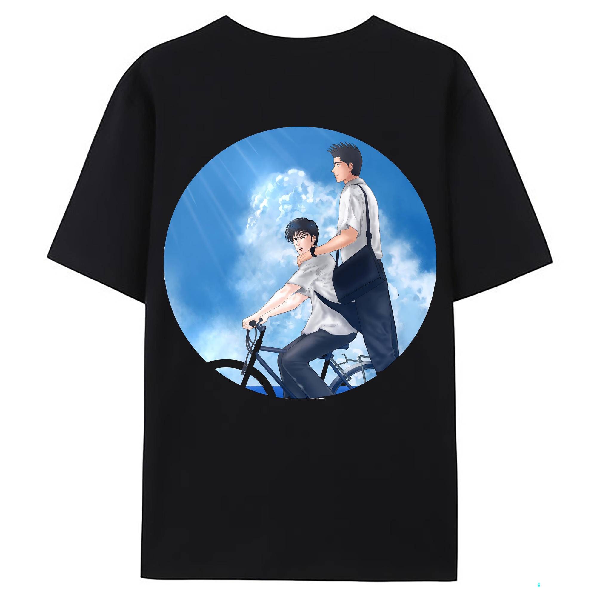 （画像用） SLAM DUNK／スラムダンク 綿100％ メンズ半袖Tシャツ（バックプリント） 通気性