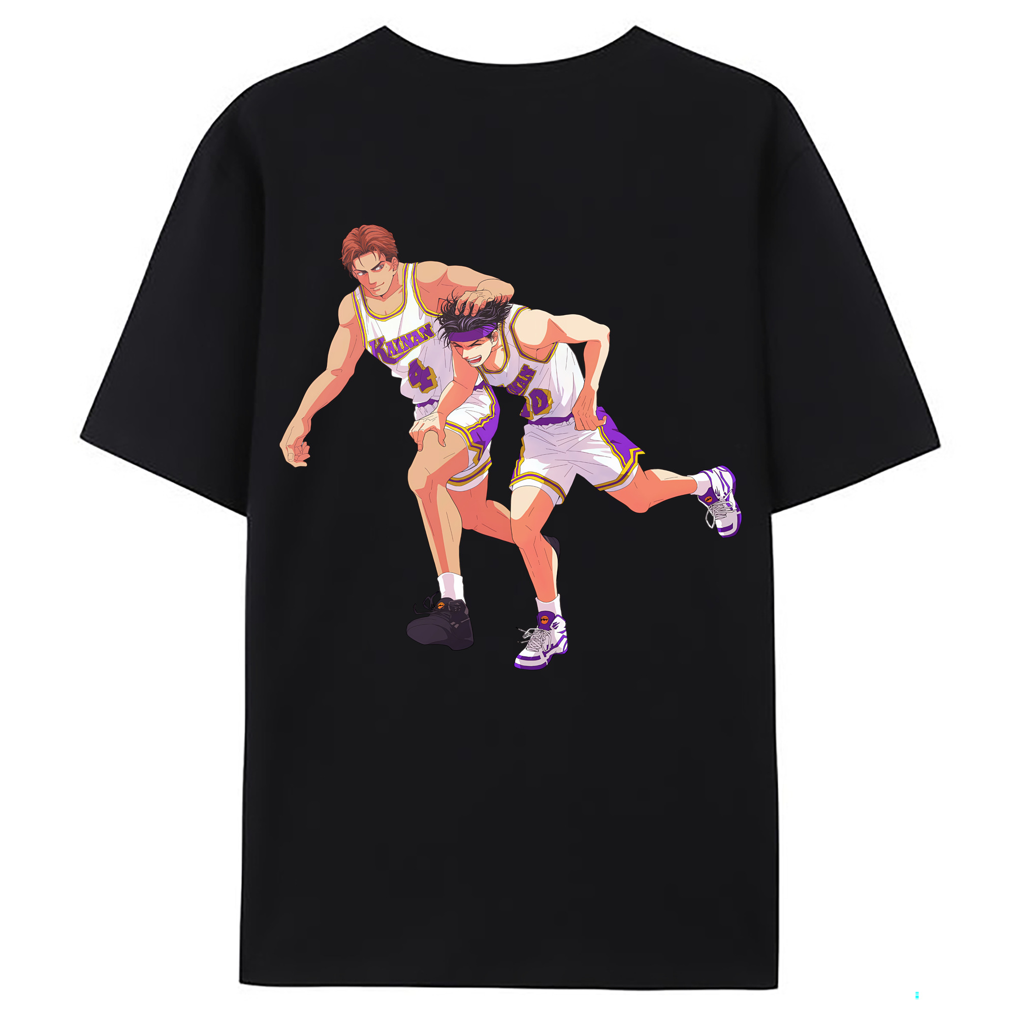 （画像用） SLAM DUNK／スラムダンク 綿100％ メンズ半袖Tシャツ（バックプリント） 通気性