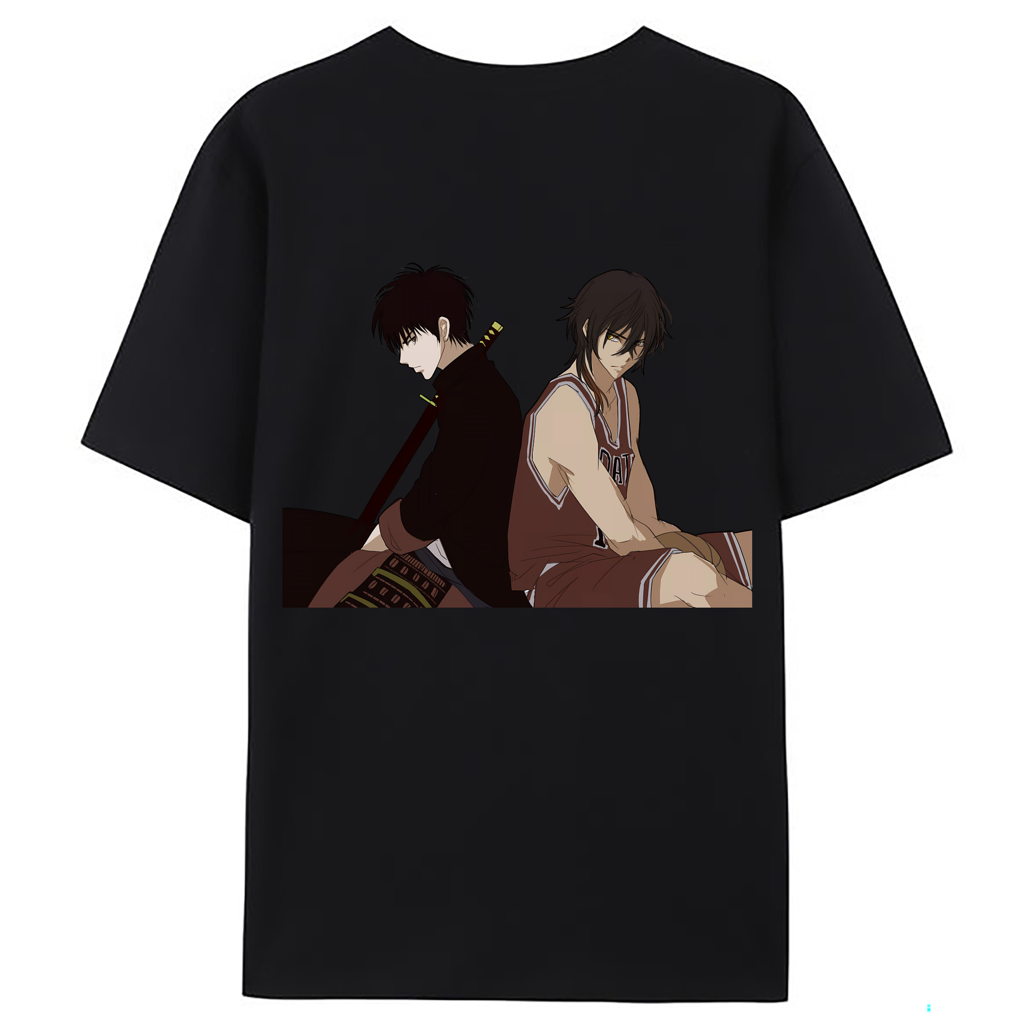 （画像用） SLAM DUNK／スラムダンク 綿100％ メンズ半袖Tシャツ（バックプリント） 通気性