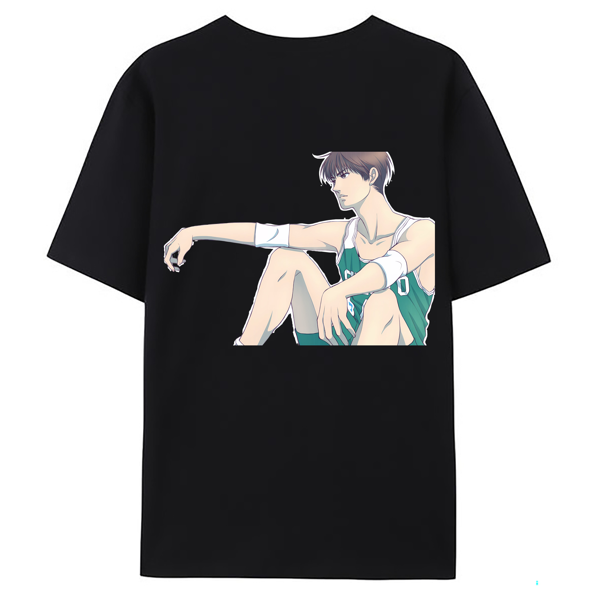 （画像用） SLAM DUNK／スラムダンク 綿100％ メンズ半袖Tシャツ（バックプリント） 通気性
