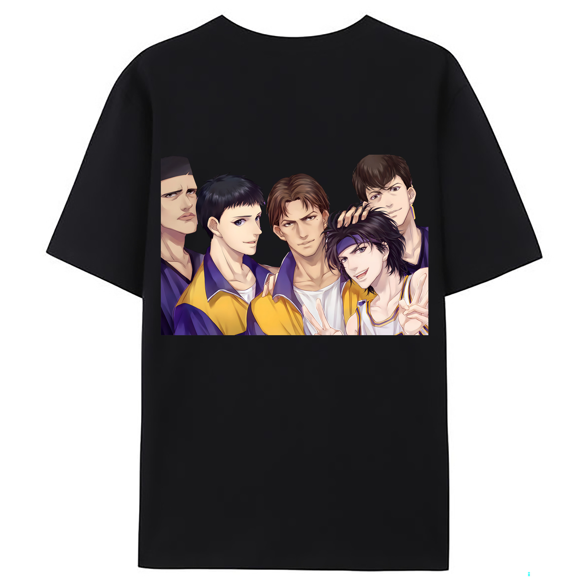 （画像用） SLAM DUNK／スラムダンク 綿100％ メンズ半袖Tシャツ（バックプリント） 通気性