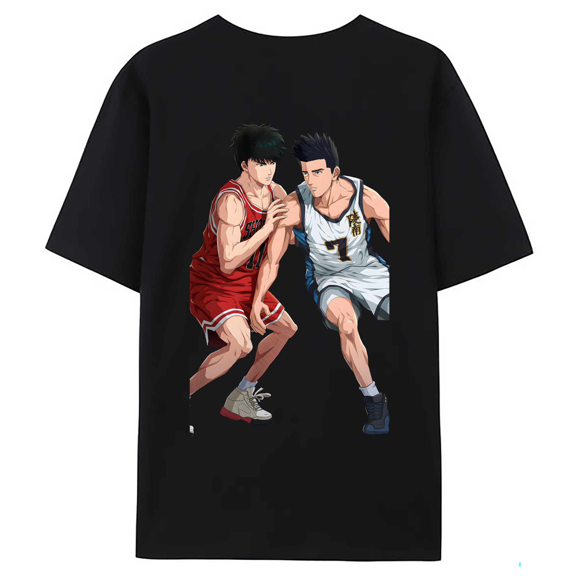 （画像用） SLAM DUNK／スラムダンク 綿100％ メンズ半袖Tシャツ（バックプリント） 通気性