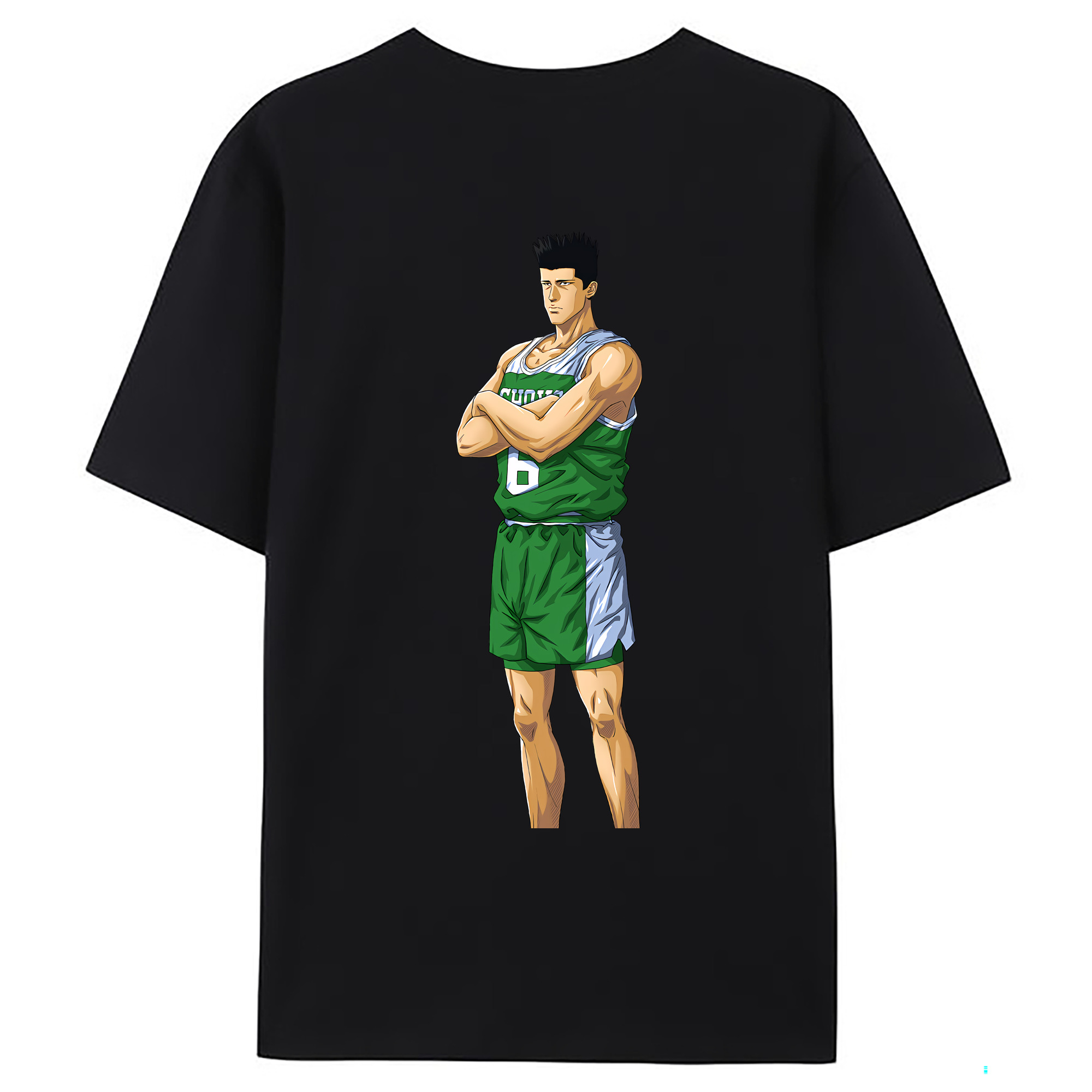 （画像用） SLAM DUNK／スラムダンク 綿100％ メンズ半袖Tシャツ（バックプリント） 通気性