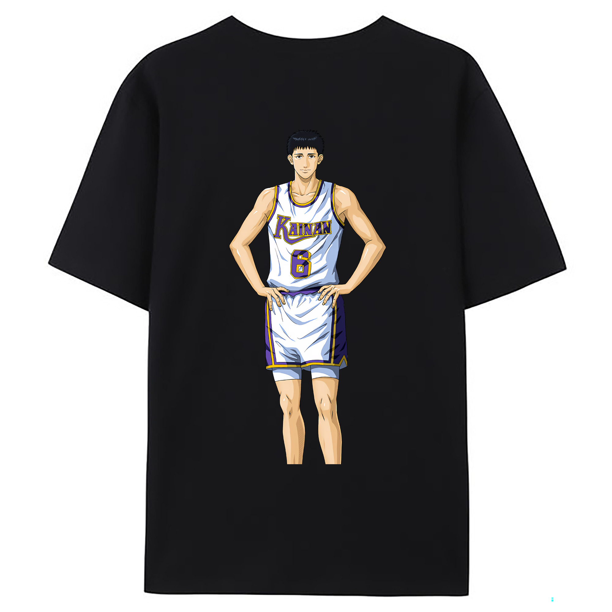（画像用） SLAM DUNK／スラムダンク 綿100％ メンズ半袖Tシャツ（バックプリント） 通気性