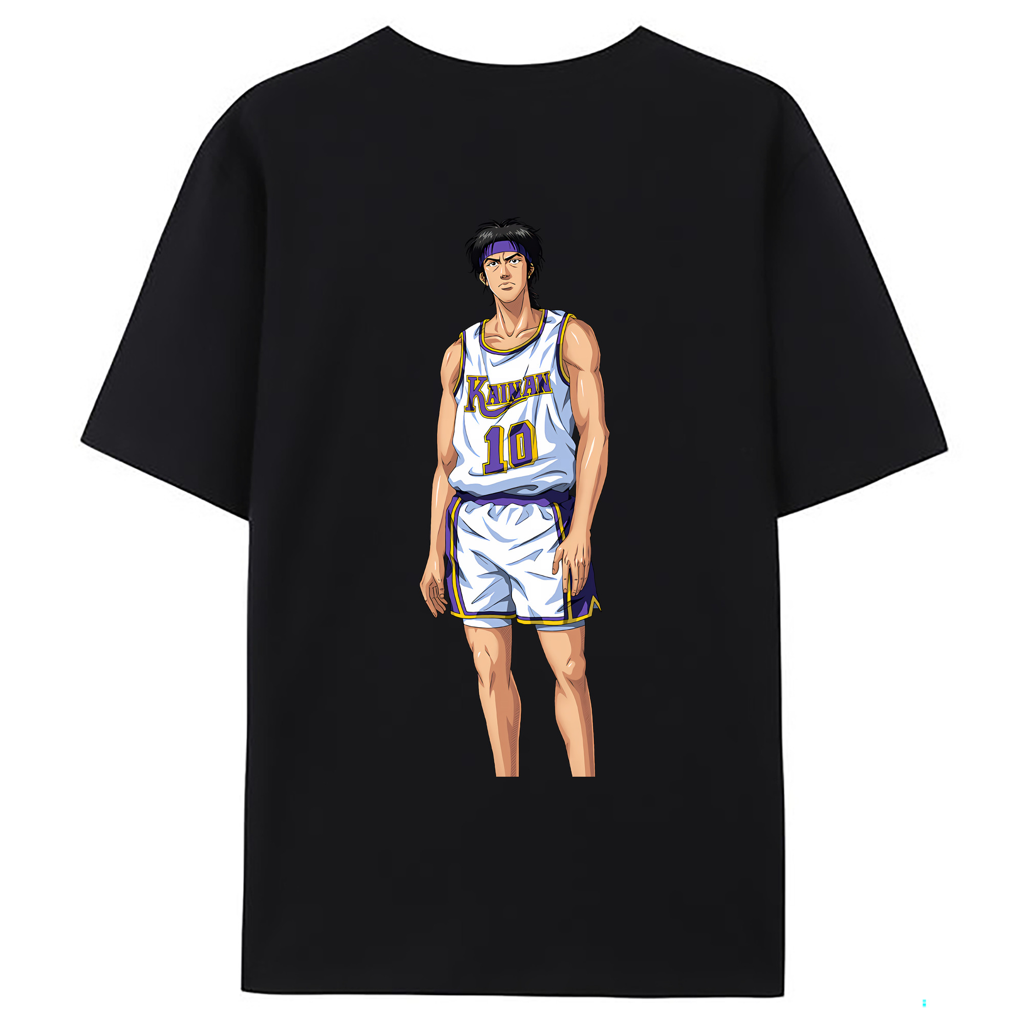 （画像用） SLAM DUNK／スラムダンク 綿100％ メンズ半袖Tシャツ（バックプリント） 通気性