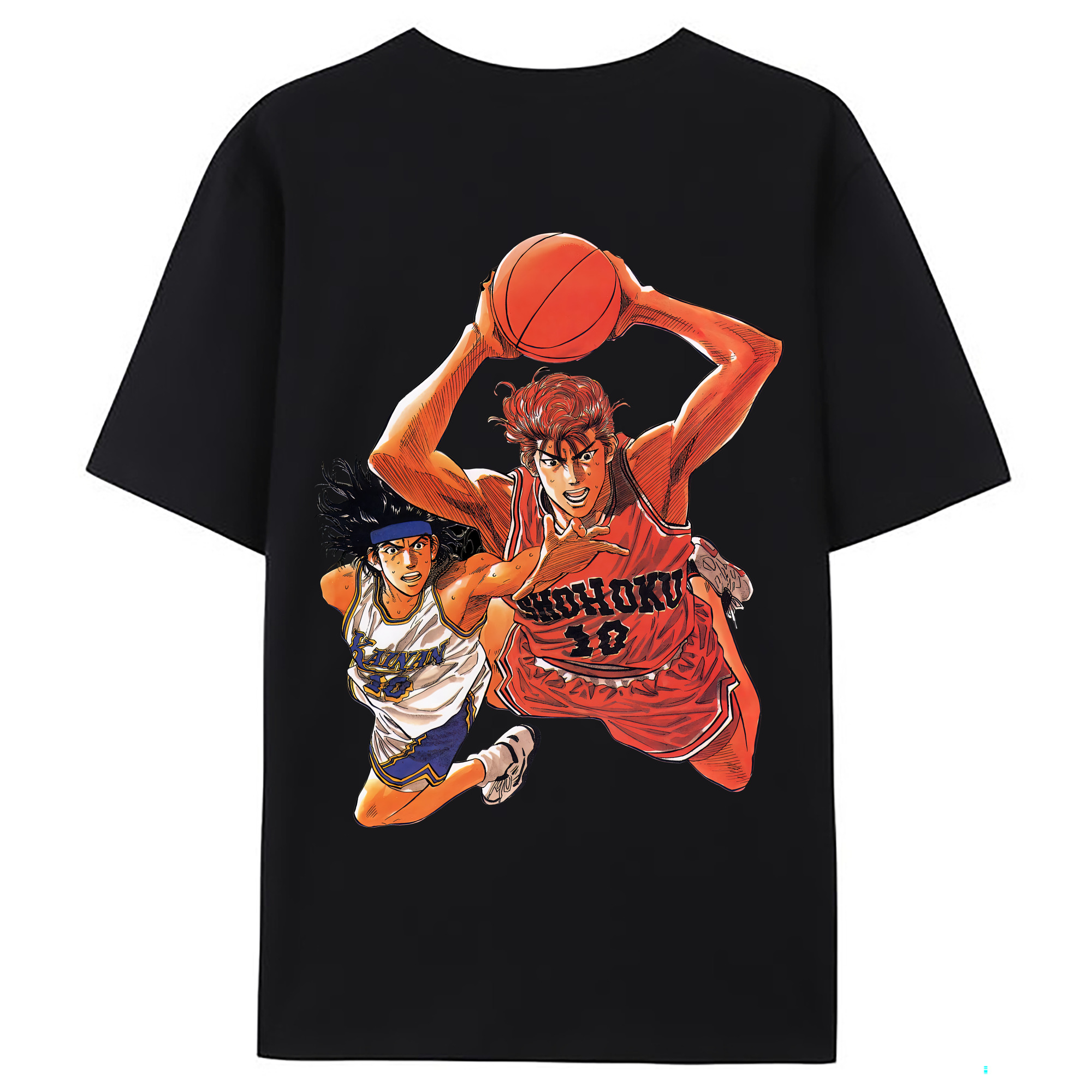 （画像用） SLAM DUNK／スラムダンク 綿100％ メンズ半袖Tシャツ（バックプリント） 通気性