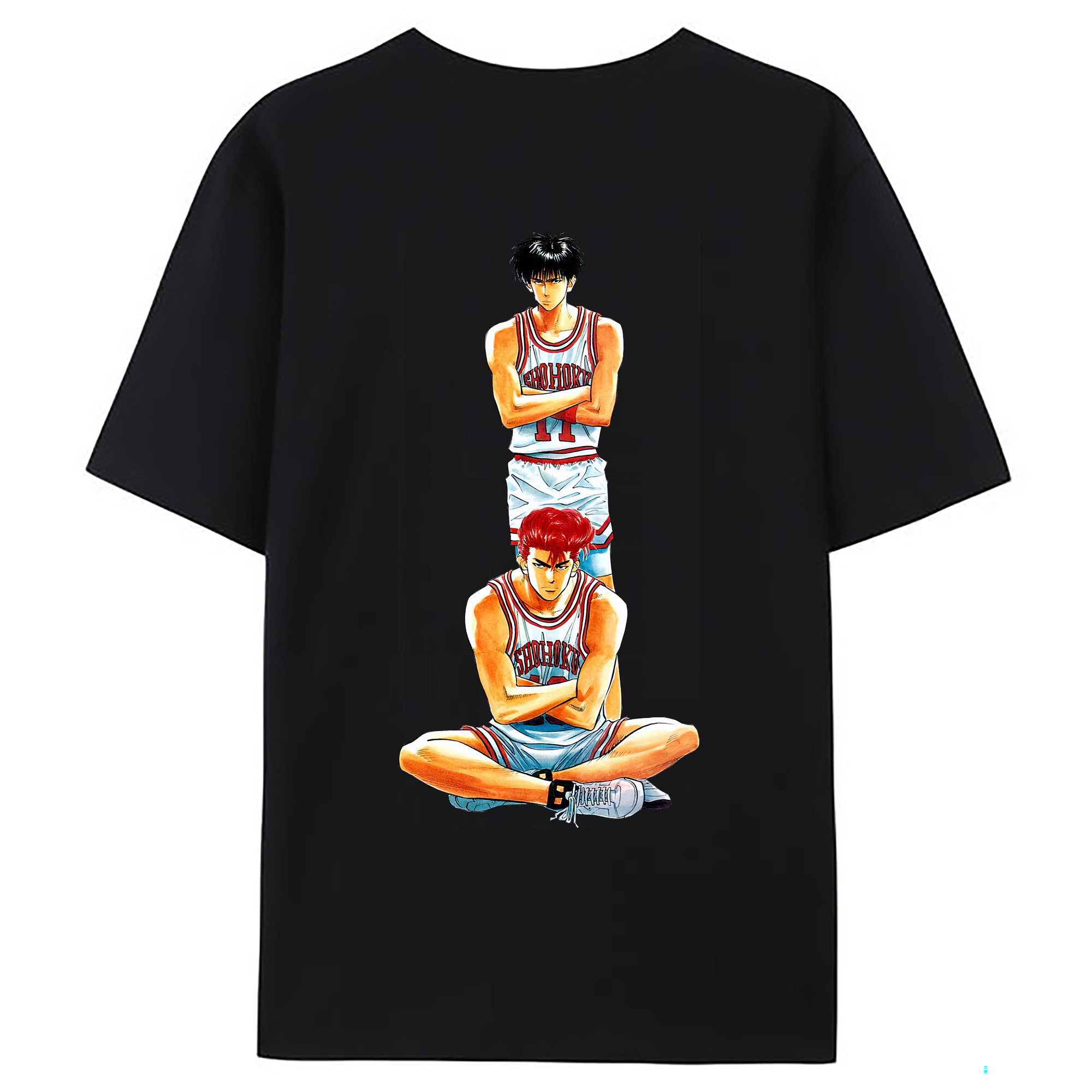 （画像用） SLAM DUNK／スラムダンク 綿100％ メンズ半袖Tシャツ（バックプリント） 通気性