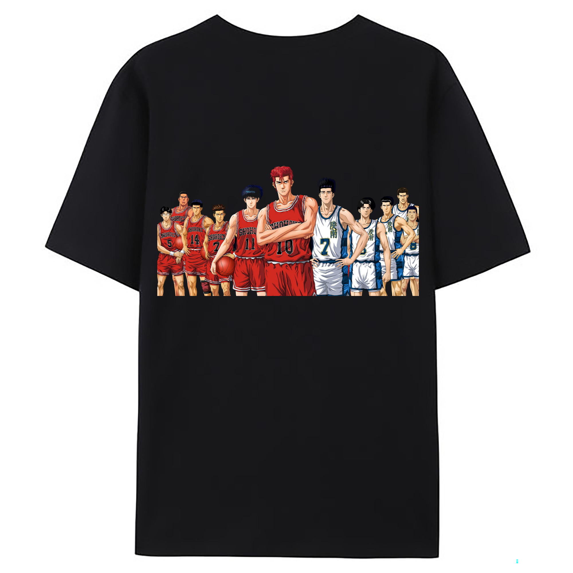 （画像用） SLAM DUNK／スラムダンク 綿100％ メンズ半袖Tシャツ（バックプリント） 通気性