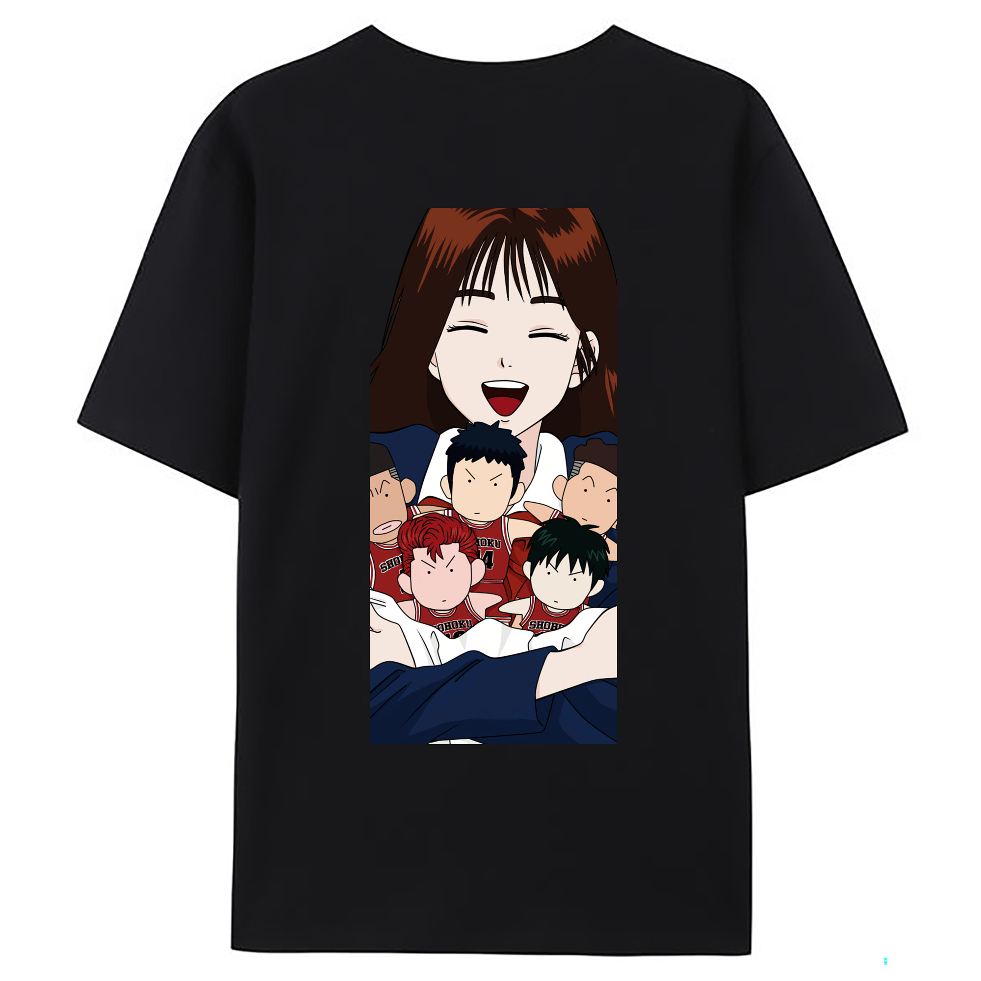 （画像用） SLAM DUNK／スラムダンク 綿100％ メンズ半袖Tシャツ（バックプリント） 通気性