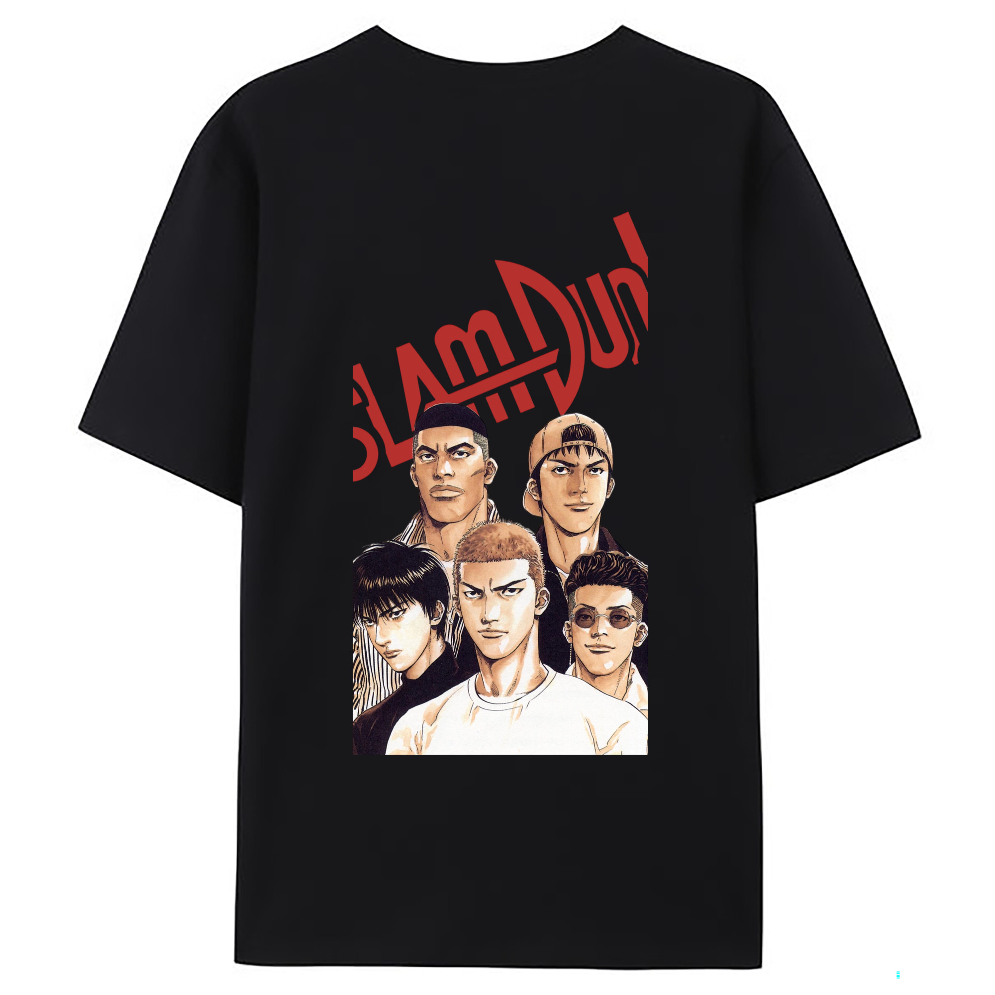 （画像用） SLAM DUNK／スラムダンク 綿100％ メンズ半袖Tシャツ（バックプリント） 通気性
