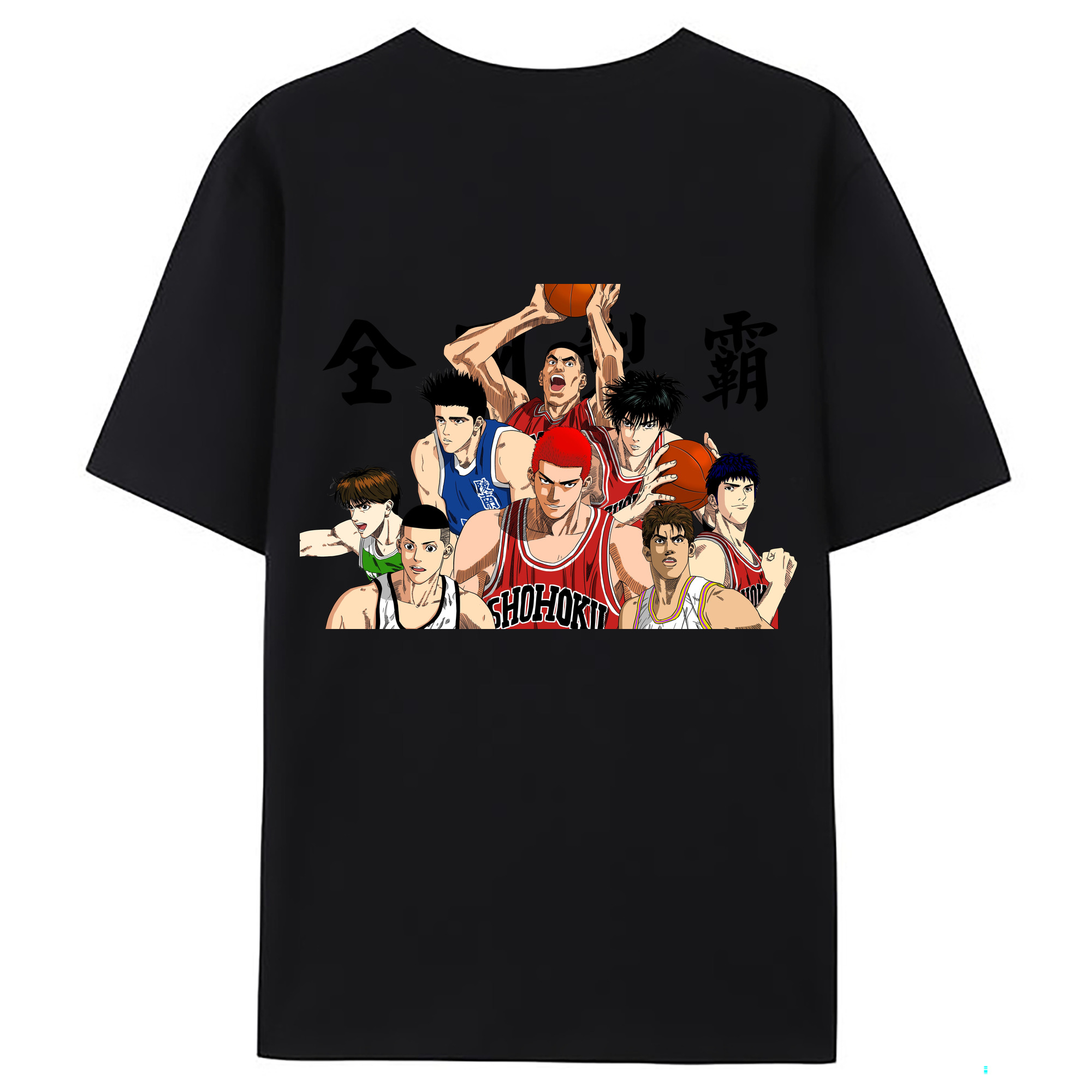 （画像用） SLAM DUNK／スラムダンク 綿100％ メンズ半袖Tシャツ（バックプリント） 通気性