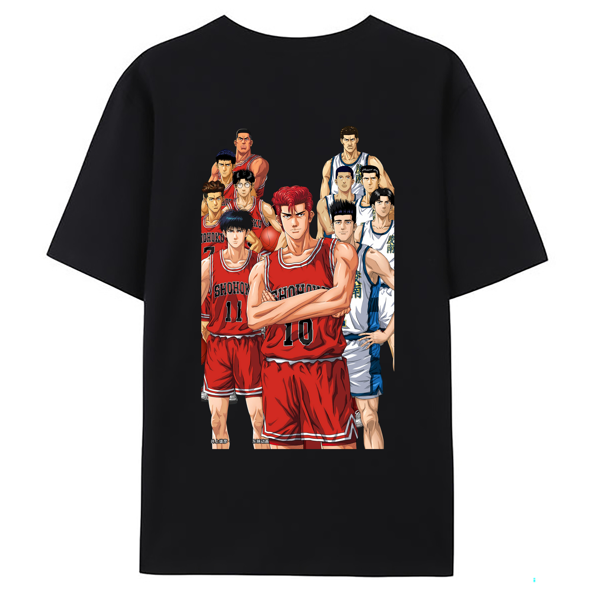 （画像用） SLAM DUNK／スラムダンク 綿100％ メンズ半袖Tシャツ（バックプリント） 通気性