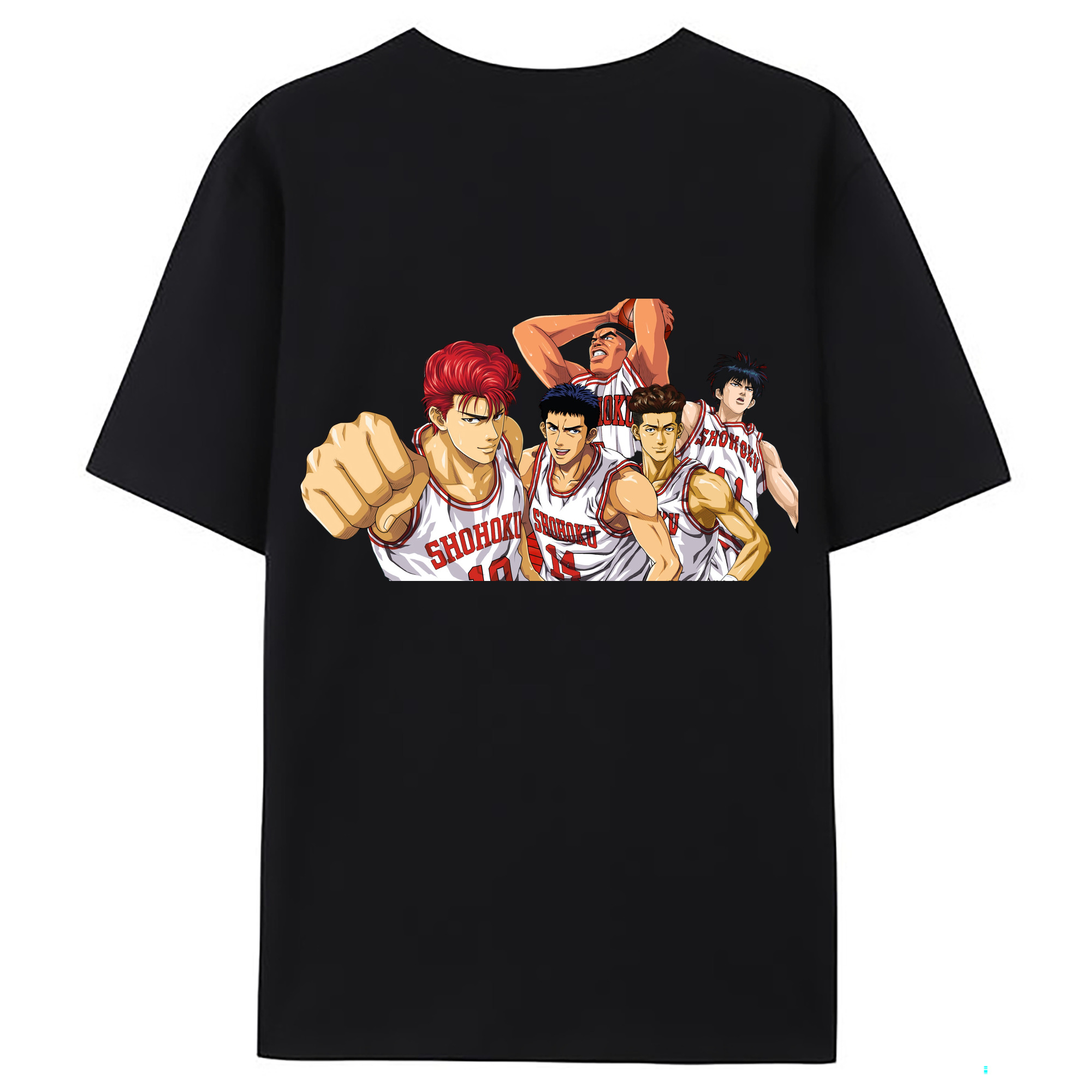 （画像用） SLAM DUNK／スラムダンク 綿100％ メンズ半袖Tシャツ（バックプリント） 通気性
