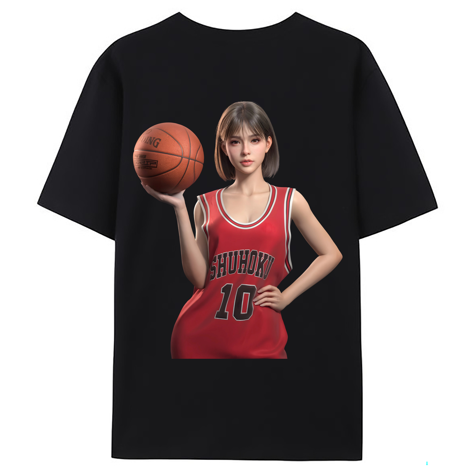 （画像用） SLAM DUNK／スラムダンク 綿100％ メンズ半袖Tシャツ（バックプリント） 通気性