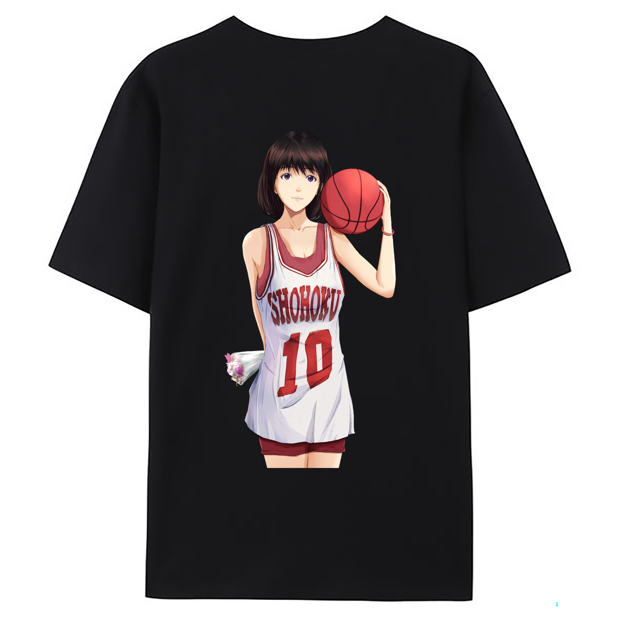 （画像用） SLAM DUNK／スラムダンク 綿100％ メンズ半袖Tシャツ（バックプリント） 通気性