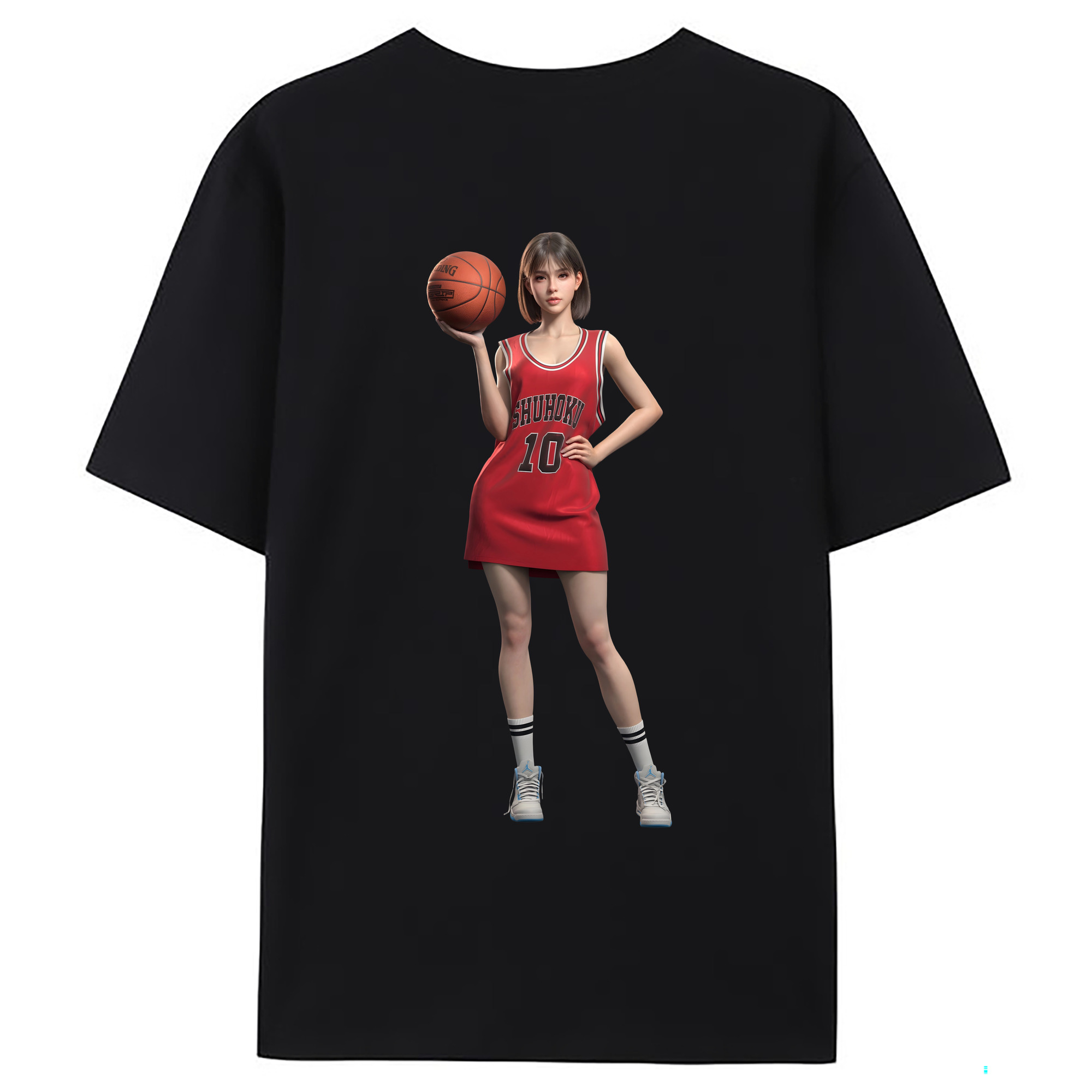 （画像用） SLAM DUNK／スラムダンク 綿100％ メンズ半袖Tシャツ（バックプリント） 通気性