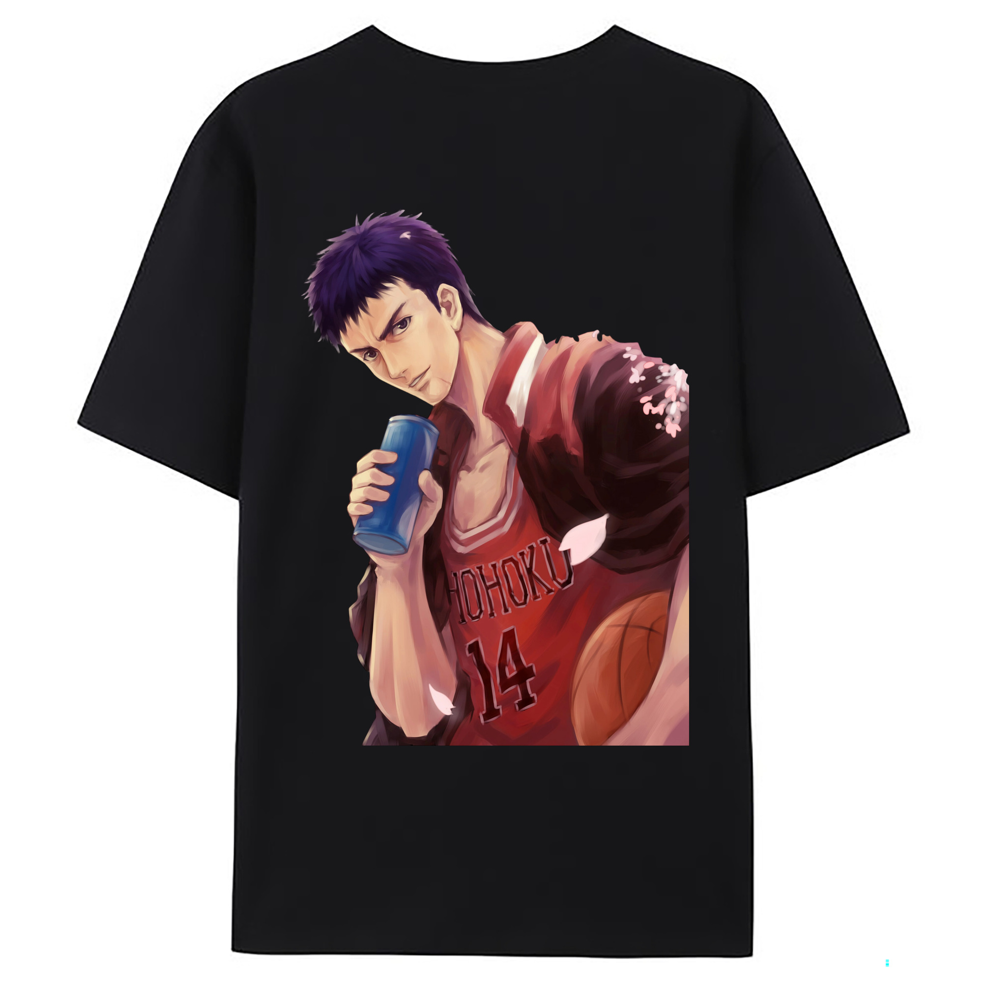 （画像用） SLAM DUNK／スラムダンク 綿100％ メンズ半袖Tシャツ（バックプリント） 通気性