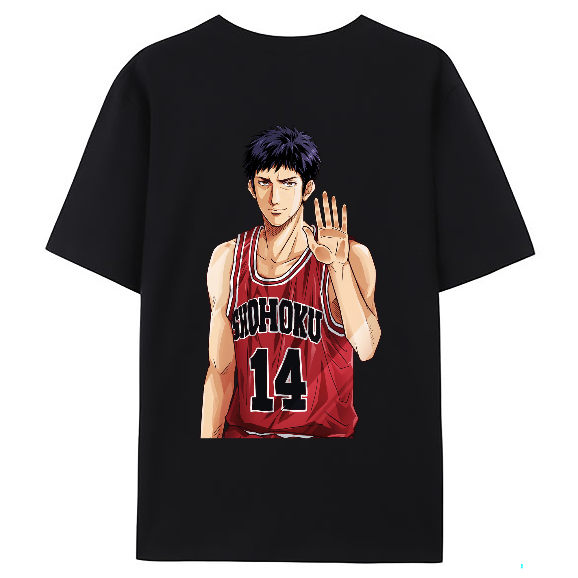 （画像用） SLAM DUNK／スラムダンク 綿100％ メンズ半袖Tシャツ（バックプリント） 通気性