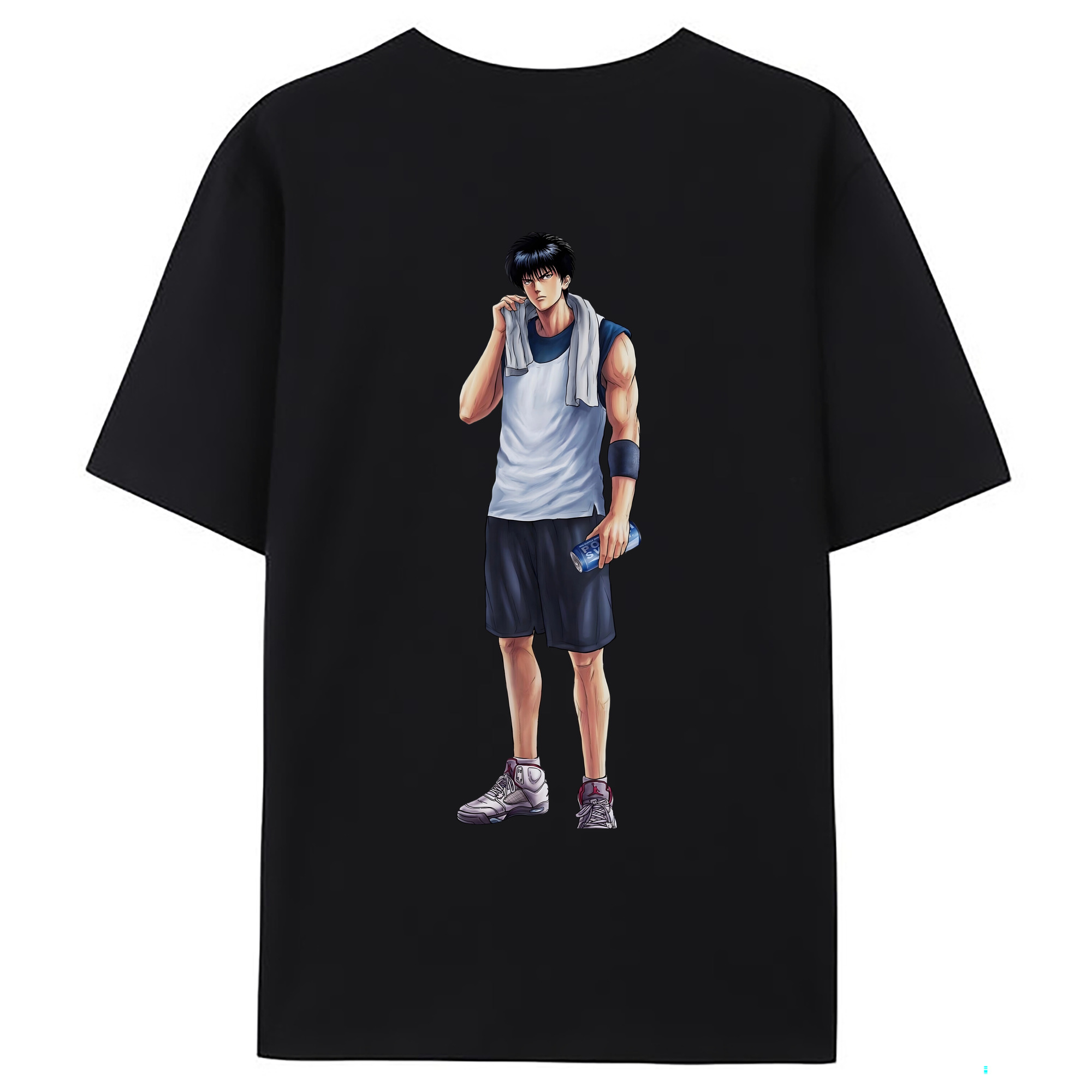 （画像用） SLAM DUNK／スラムダンク 綿100％ メンズ半袖Tシャツ（バックプリント） 通気性
