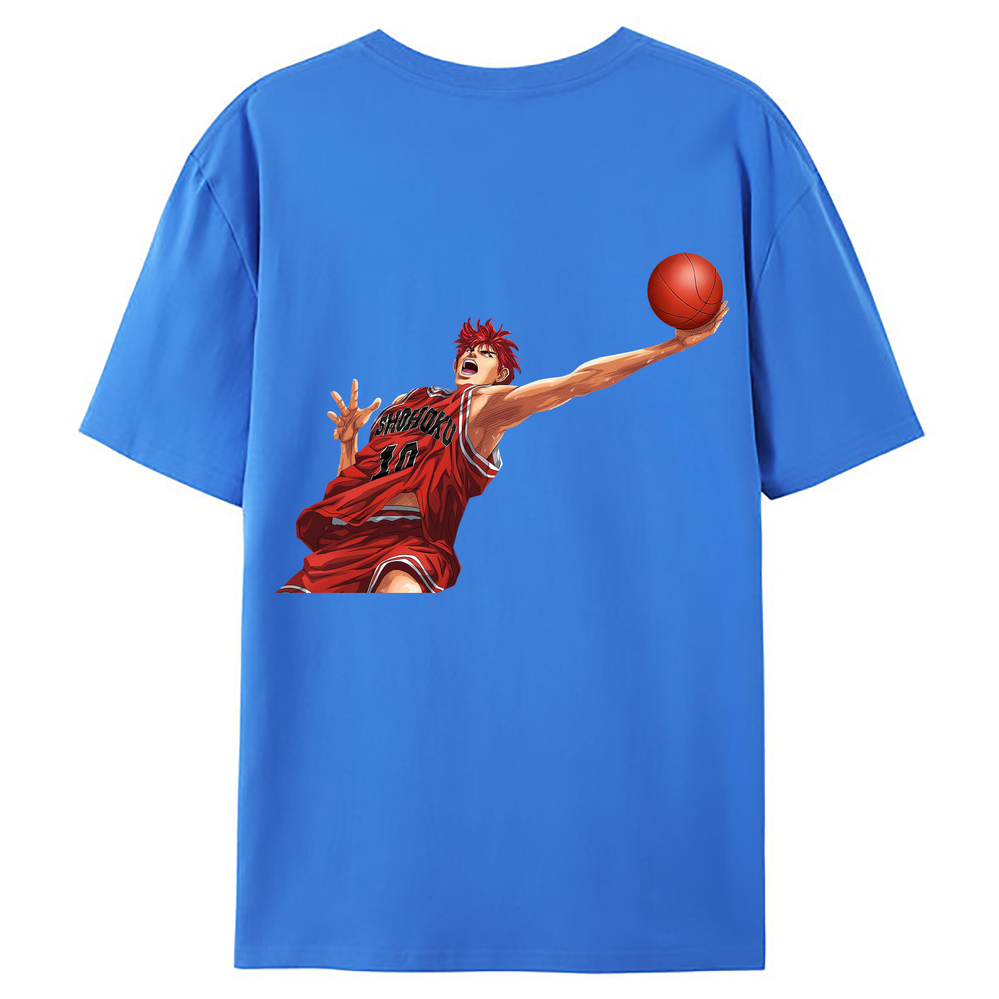 （画像用） SLAM DUNK／スラムダンク 綿100％ メンズ半袖Tシャツ（バックプリント） 通気性