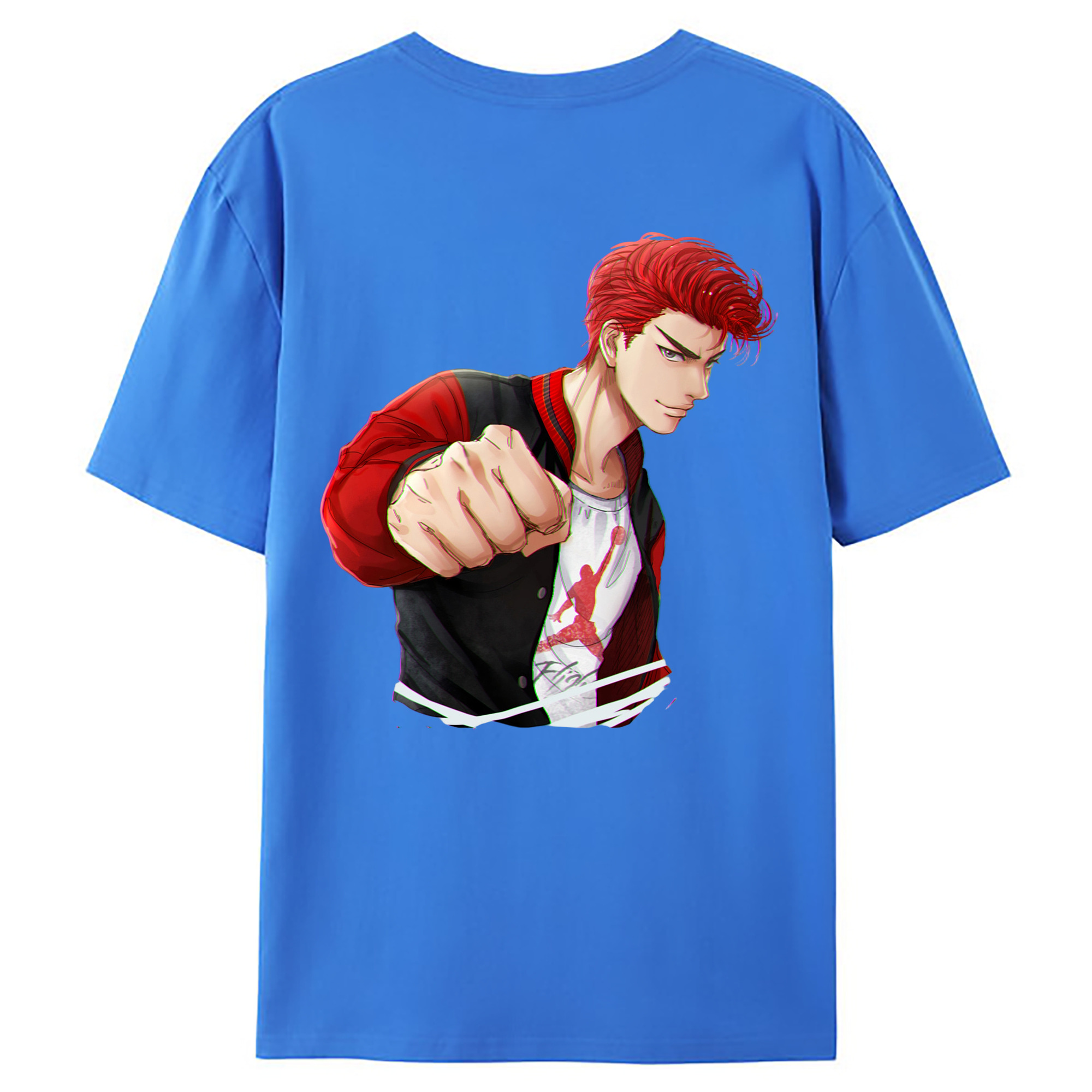 （画像用） SLAM DUNK／スラムダンク 綿100％ メンズ半袖Tシャツ（バックプリント） 通気性