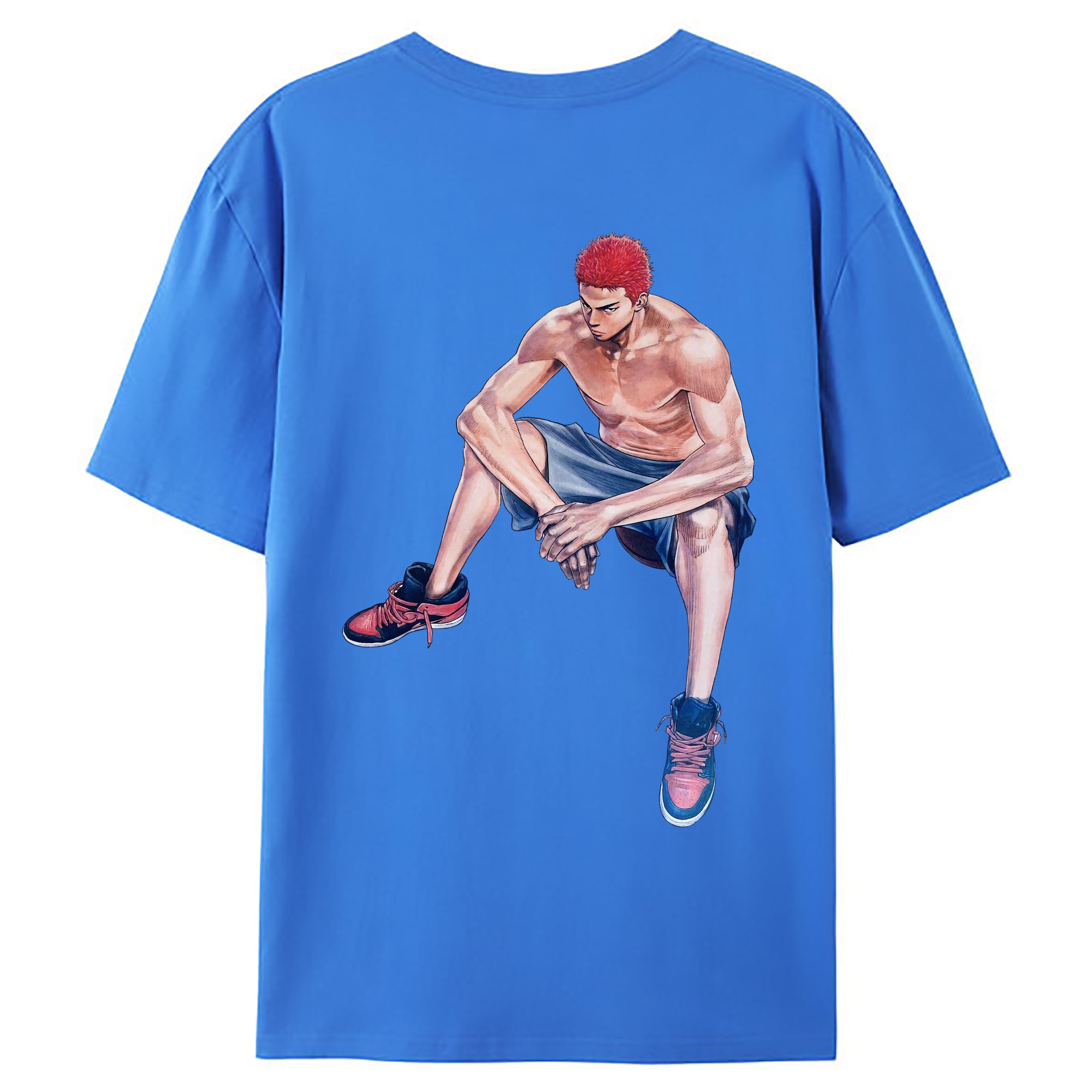 （画像用） SLAM DUNK／スラムダンク 綿100％ メンズ半袖Tシャツ（バックプリント） 通気性
