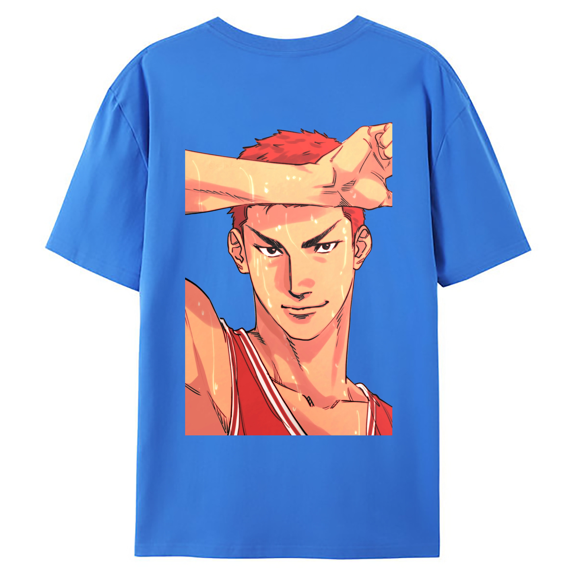 （画像用） SLAM DUNK／スラムダンク 綿100％ メンズ半袖Tシャツ（バックプリント） 通気性