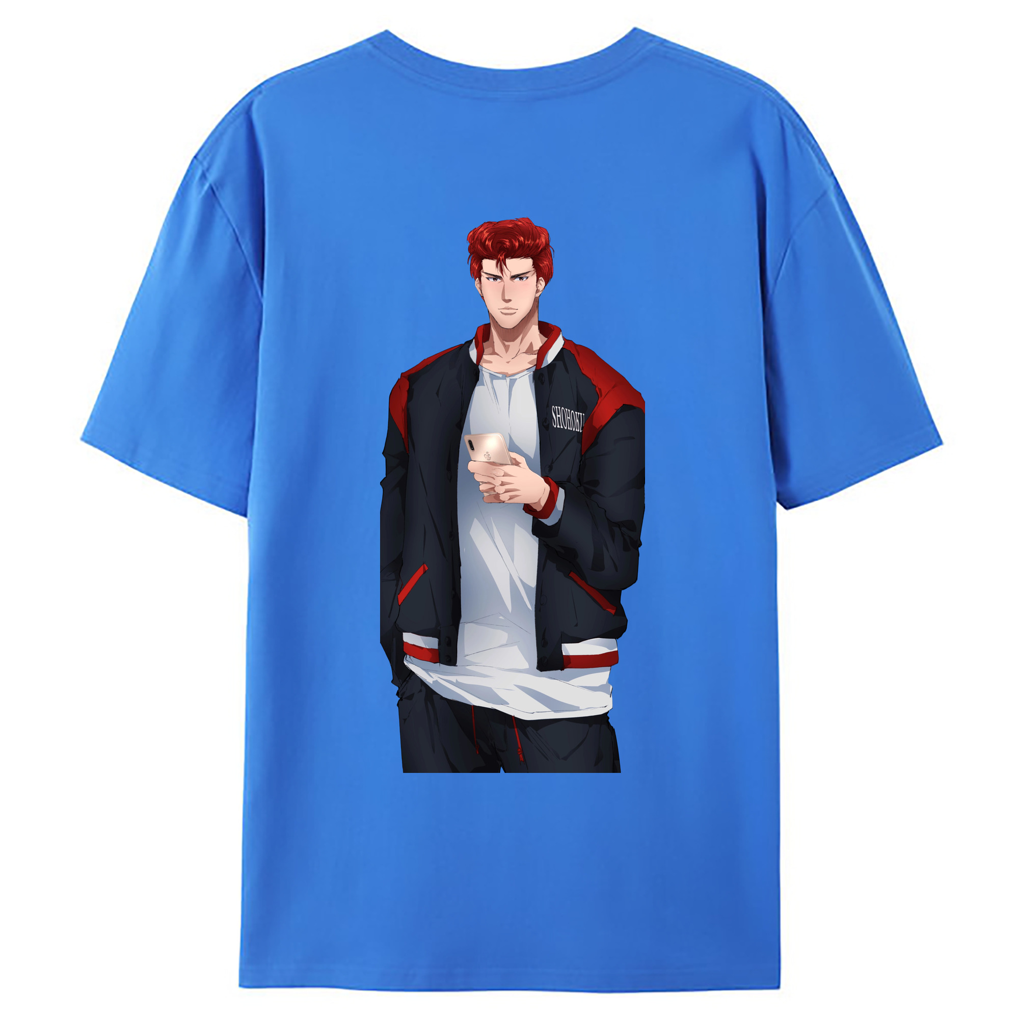 （画像用） SLAM DUNK／スラムダンク 綿100％ メンズ半袖Tシャツ（バックプリント） 通気性